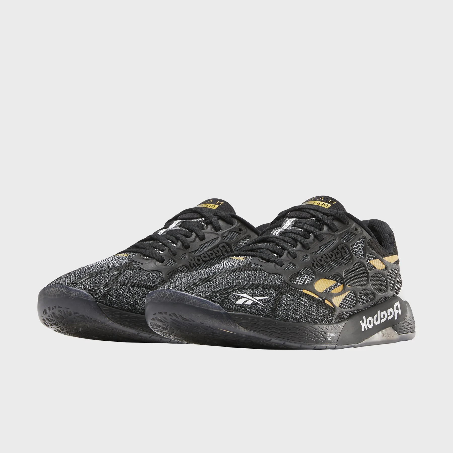 Slip - Free Design Reebok - Nano Pro - Men'S - Black/Ftwr White/Grit Gold