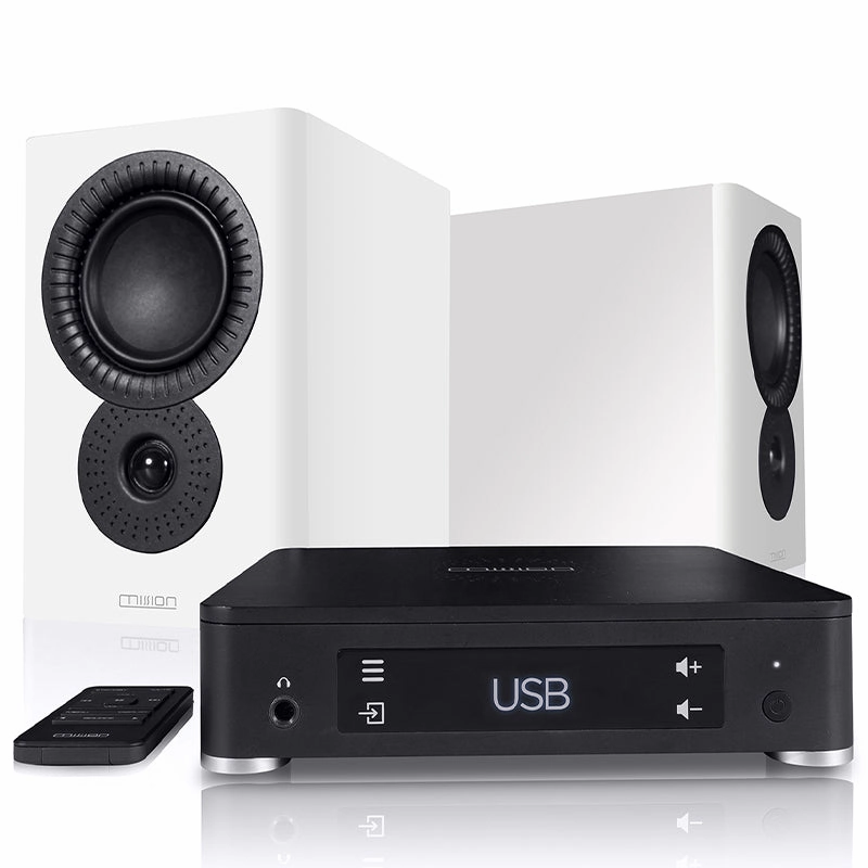 Mission LX-Connect - Wireless Hub Powered by 60W 2-Way Bookshelf Speakers - Each