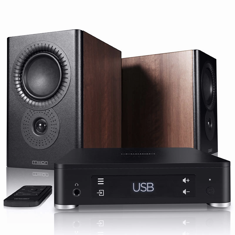 Mission LX-Connect - Wireless Hub Powered by 60W 2-Way Bookshelf Speakers - Each