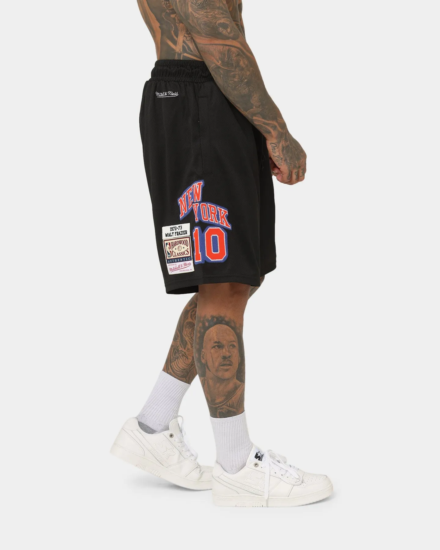 Mitchell & Ness Shorts Vintage des New York Knicks Noir Délavé