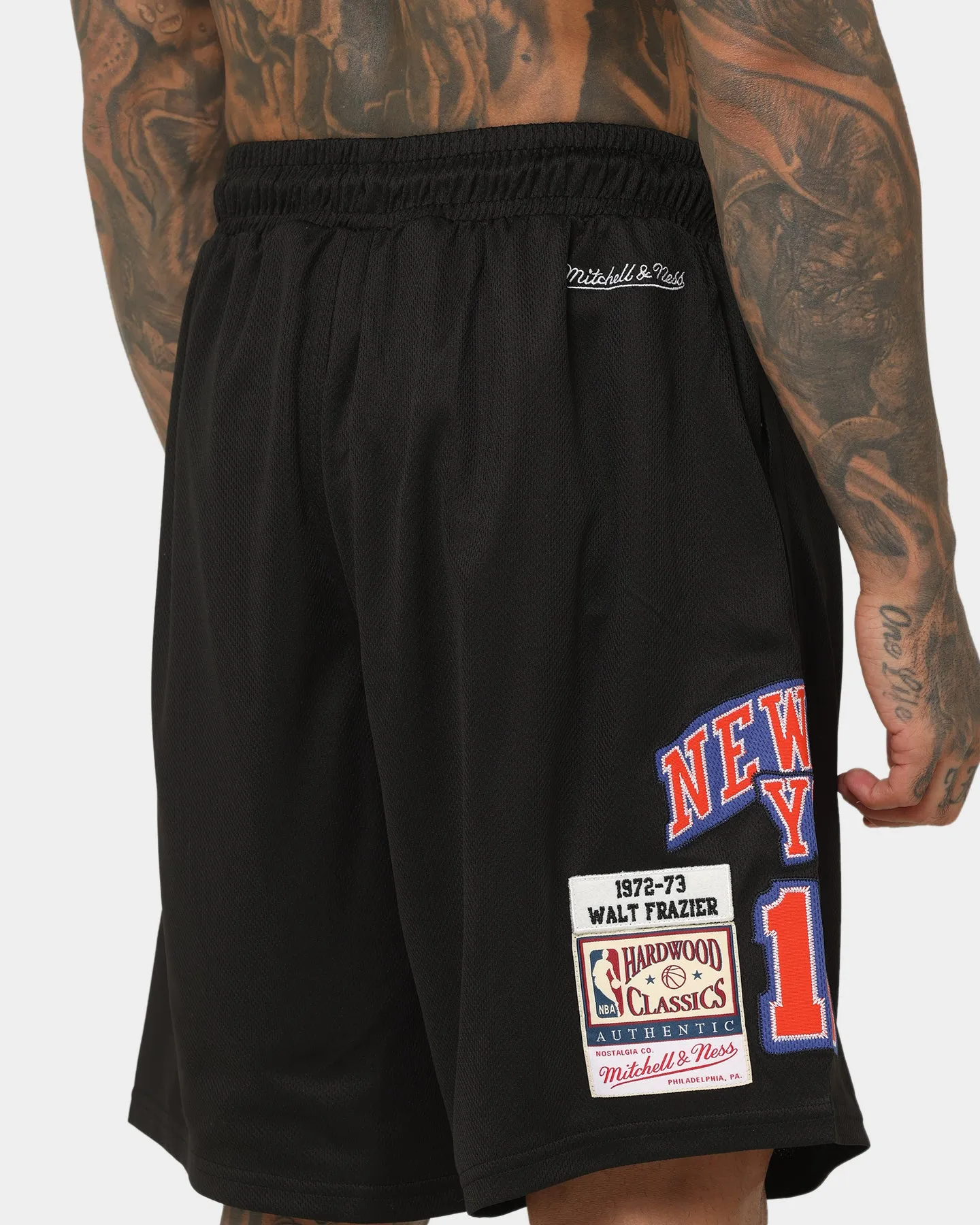 Mitchell & Ness Shorts Vintage des New York Knicks Noir Délavé