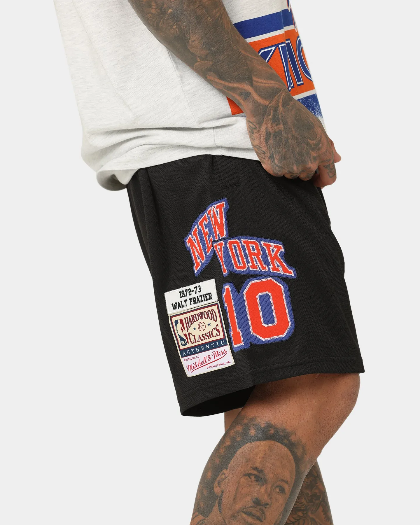 Mitchell & Ness Shorts Vintage des New York Knicks Noir Délavé