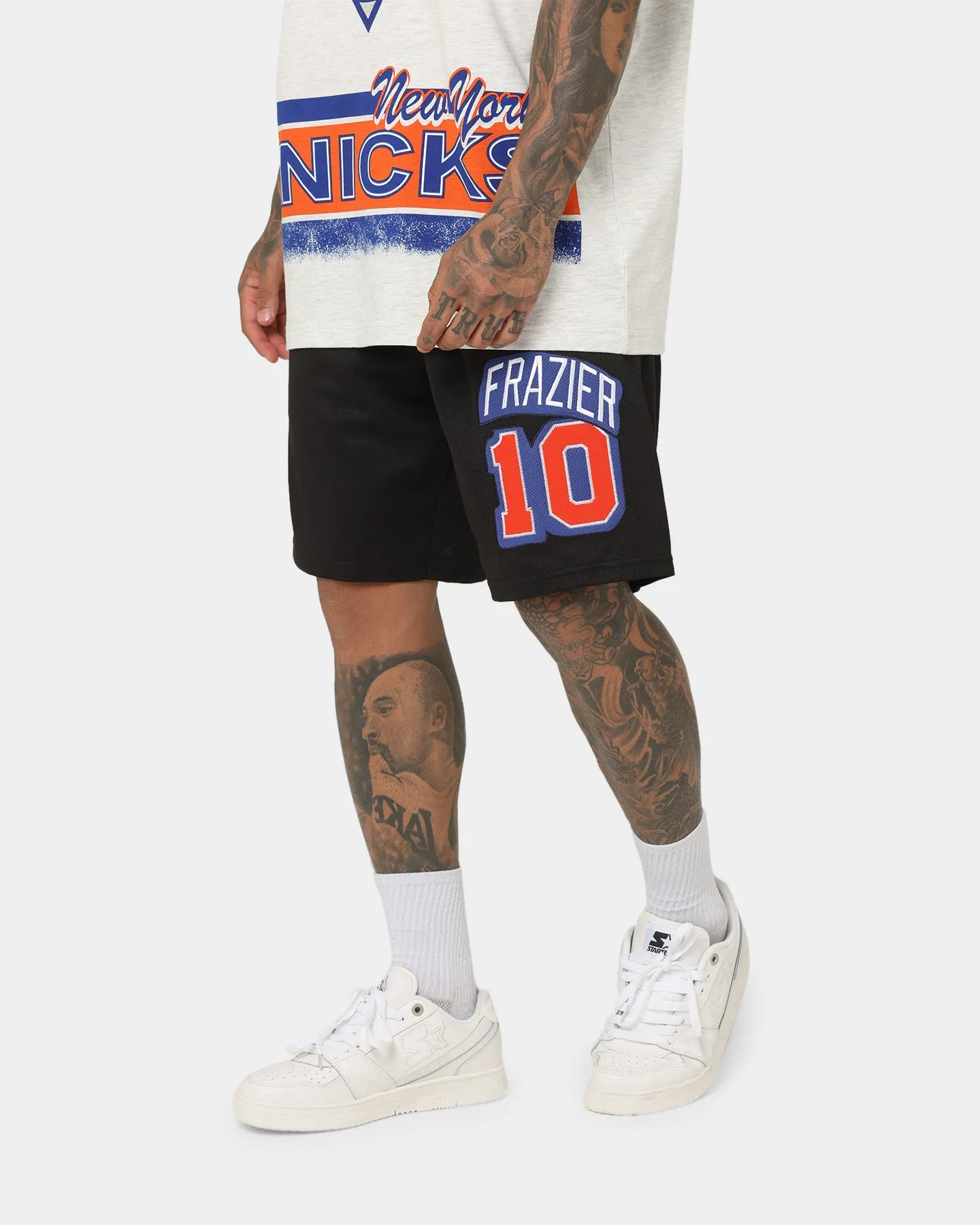 Mitchell & Ness Shorts Vintage des New York Knicks Noir Délavé