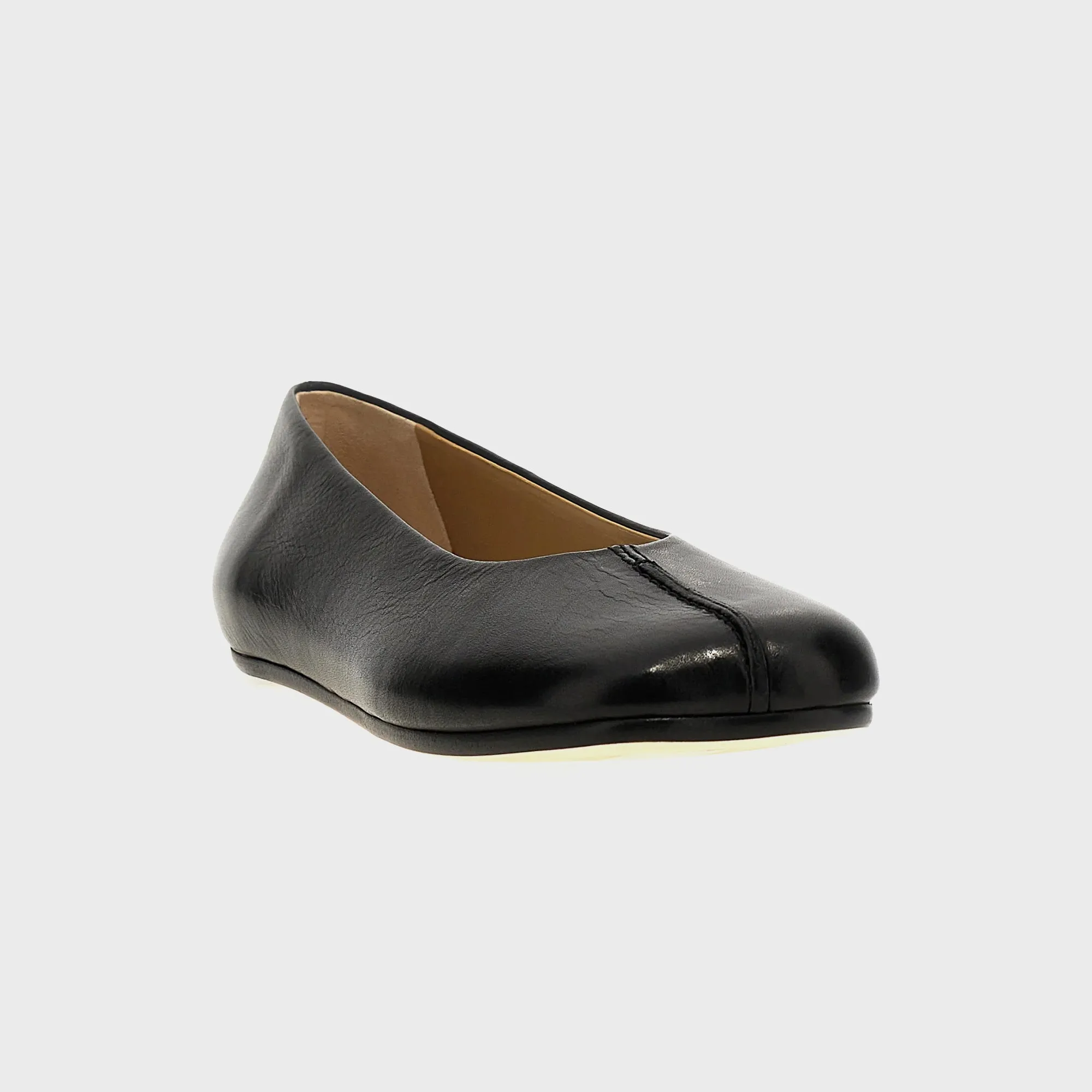 Durable Shoe Soles Design Concept Vintage Inspired Mm6 Maison Margiela Ballet Shoe - Black
