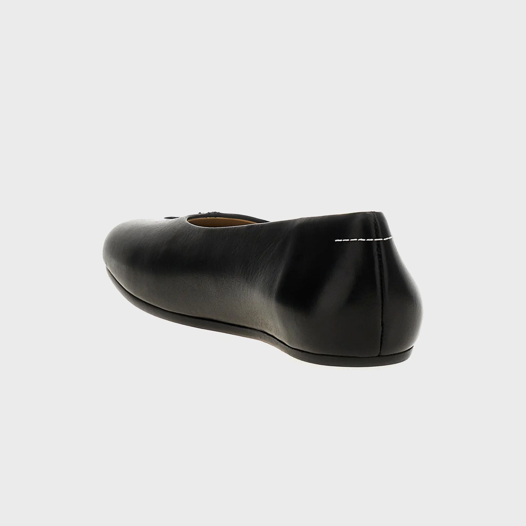 Mm6 Maison Margiela Ballet Shoe - Black PVC Insert Soft Outer Cover Design Design