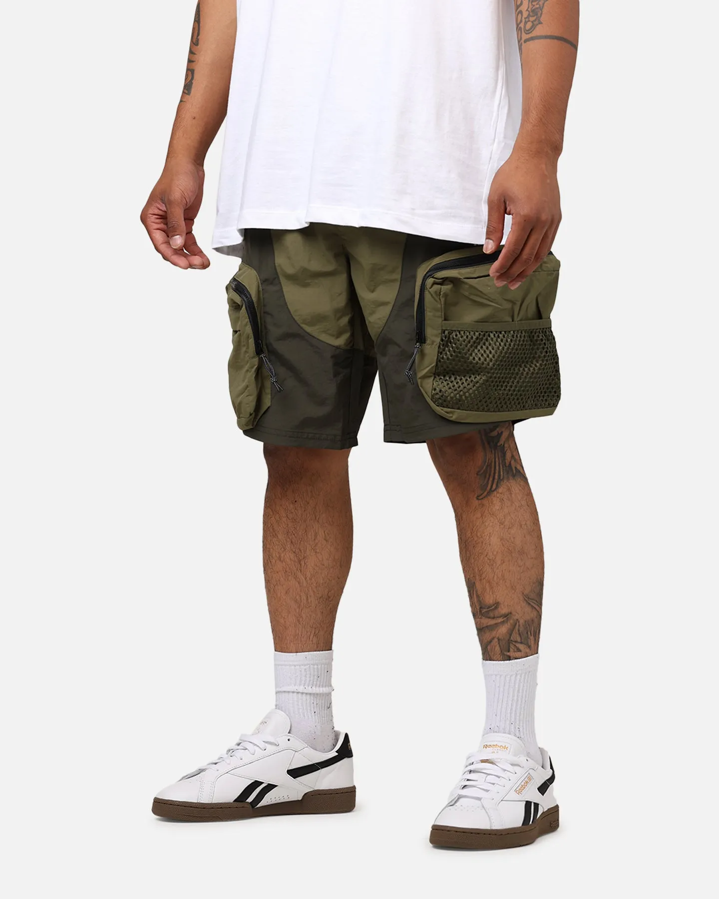MNML Shorts Actifs Cargo Olive
