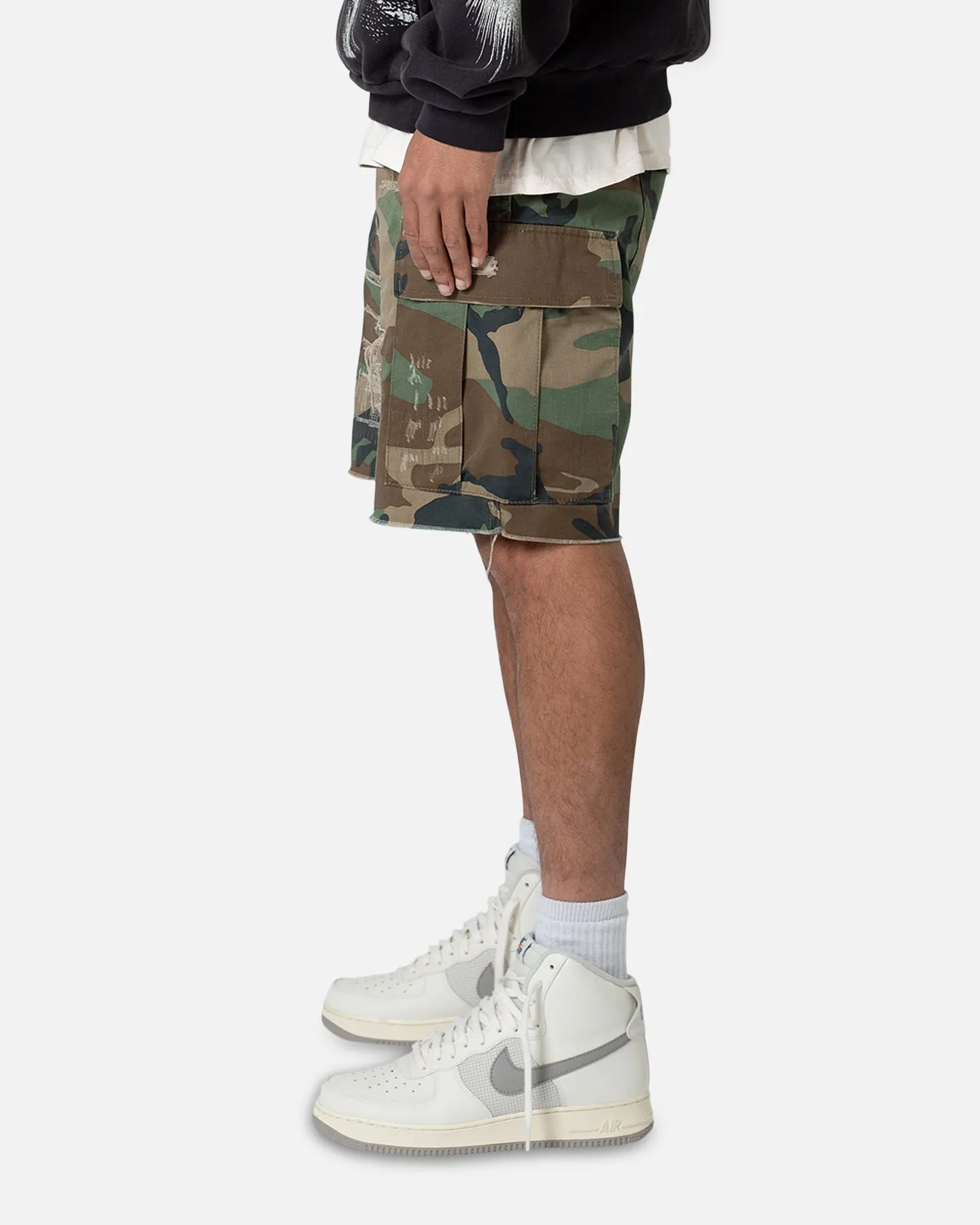 MNML Shorts Cargo Camouflage Usés