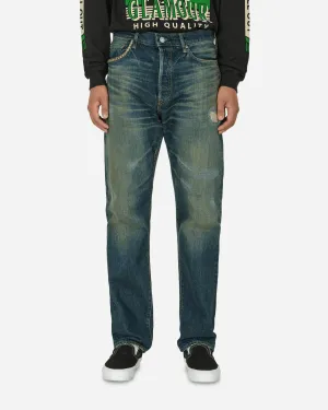 Comfortable Wind - Resistant RoundStrap Rcr Processed 50'S Xx Straight Denim Pants Indigo