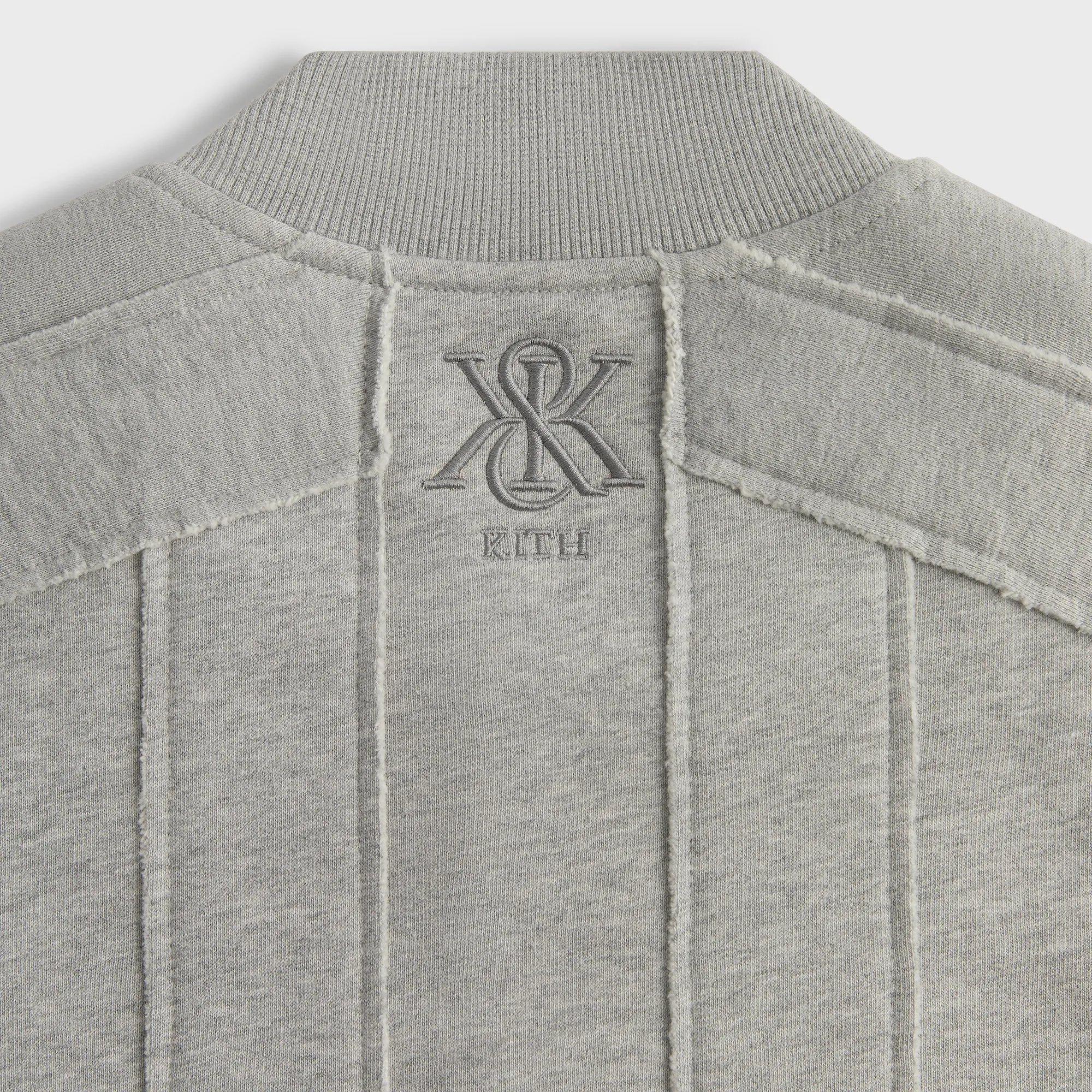 Soft And Breathable Material Kith Marvin Bomber Jacket - Mid Heather Grey