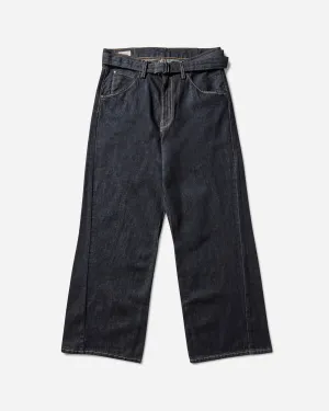 Men'S Twisted Baggy Jeans Blue Short - Sleeve Adaptable