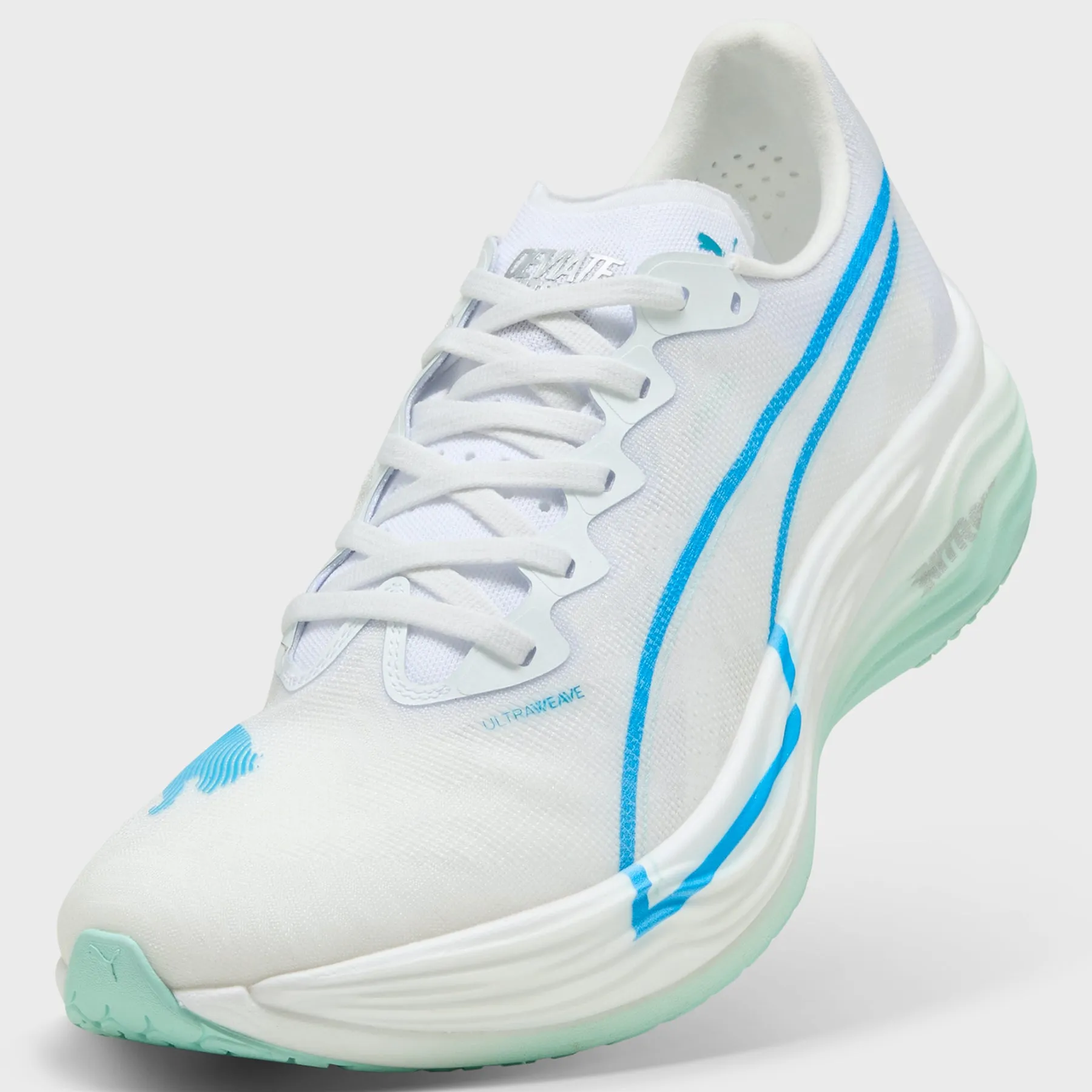 Puma - Deviate Nitro Elite 3 - Men'S - White-Speed Blue Comfort Padding Specification "Comfortable Insole Technology
