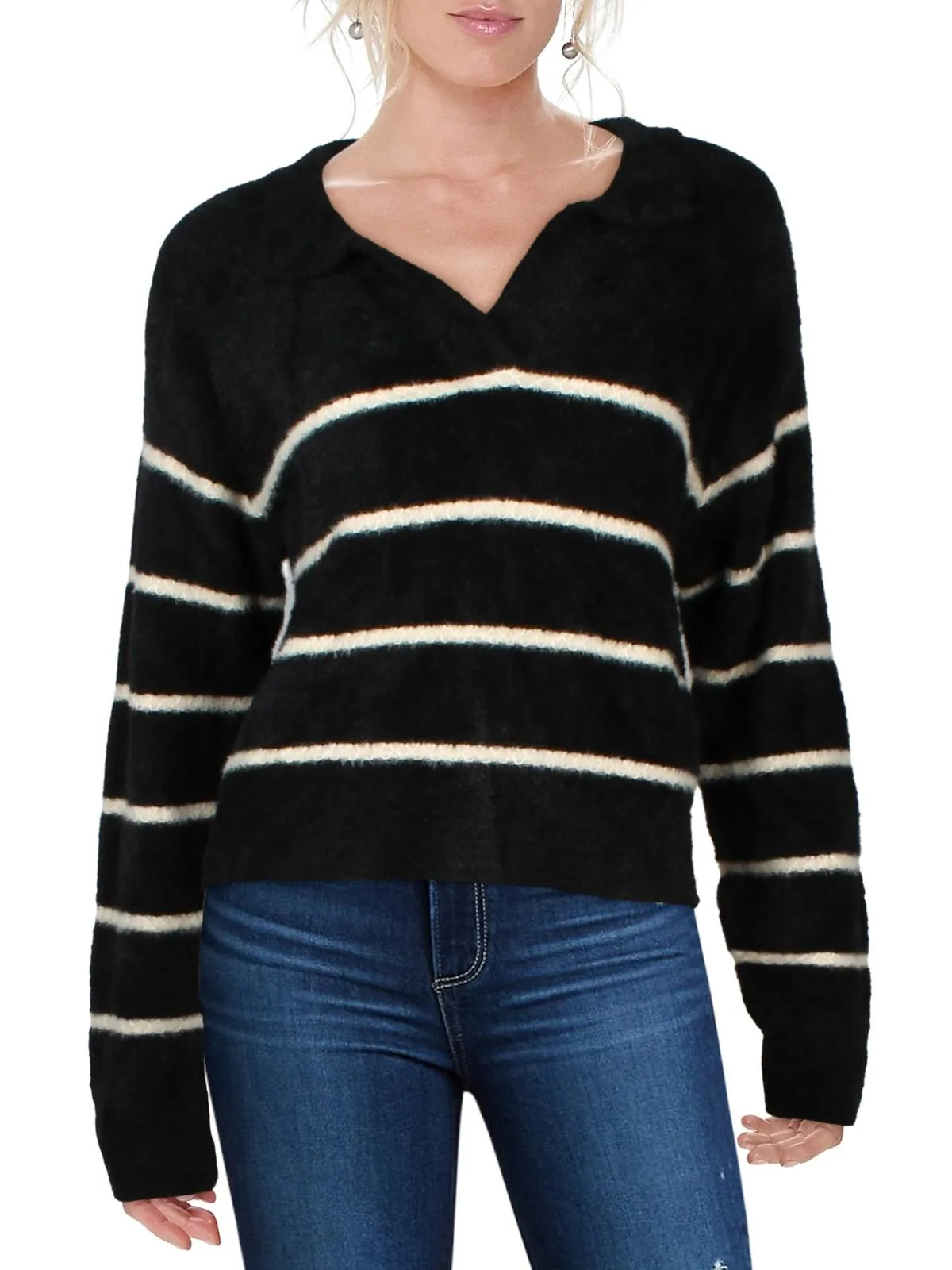 Pull en polaire rayé pour femme Monique