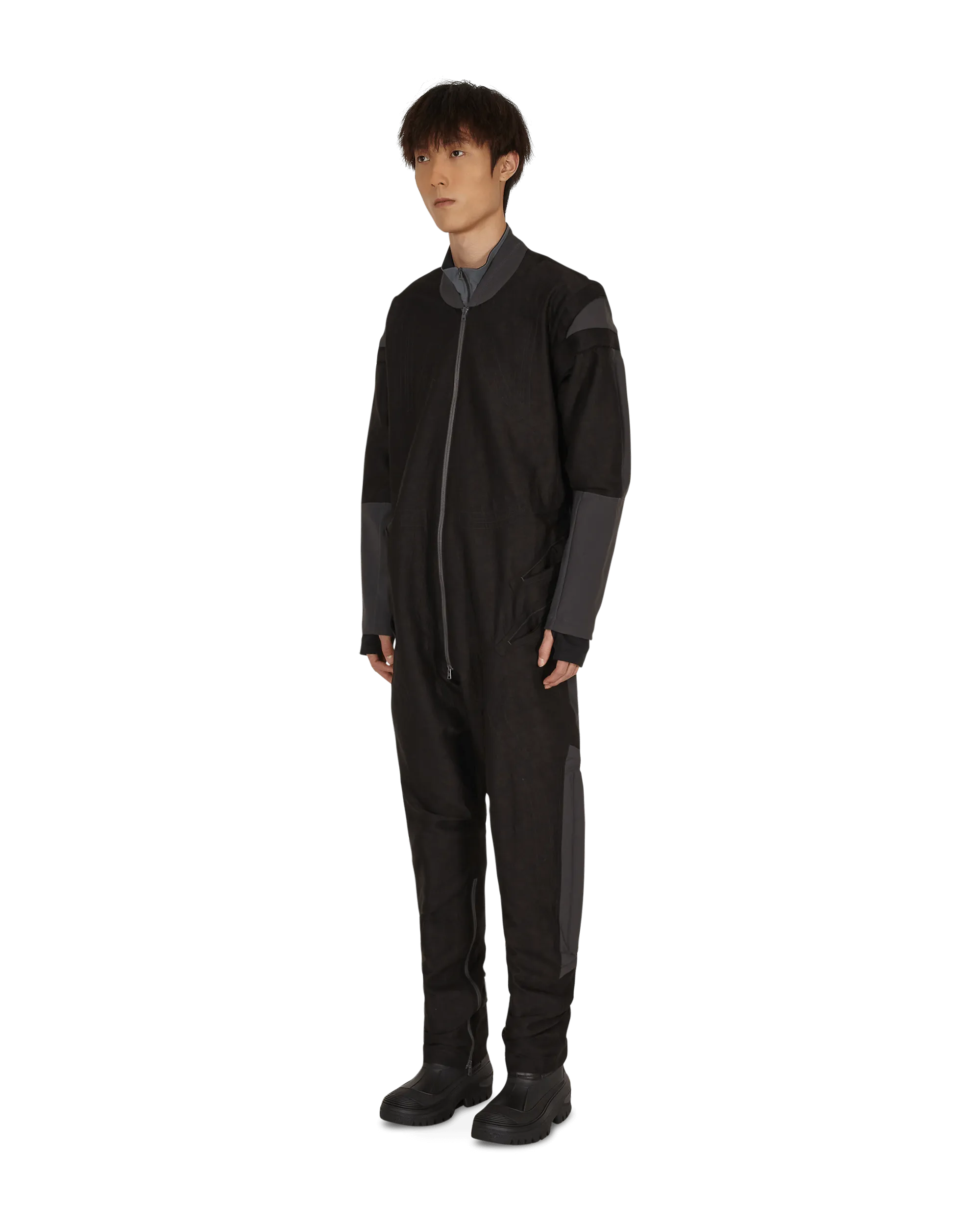 Wessex Flysuit Grey Buffalo Check Trim