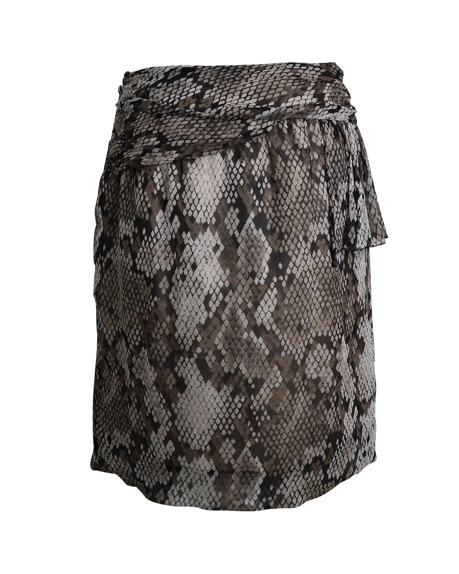 Jupe imprimé serpent Moschino Cheap And Chic en soie à motif animal