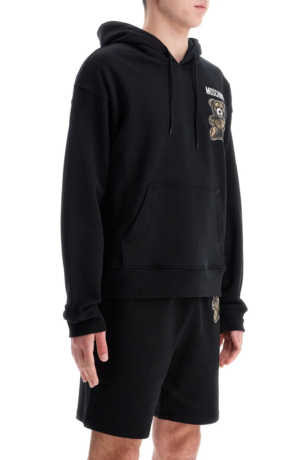 Sweat à capuche homme Moschino avec ours en peluche