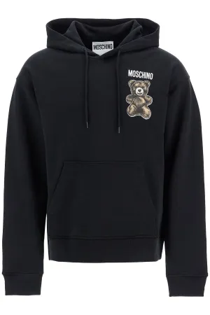 Sweat à capuche homme Moschino avec ours en peluche
