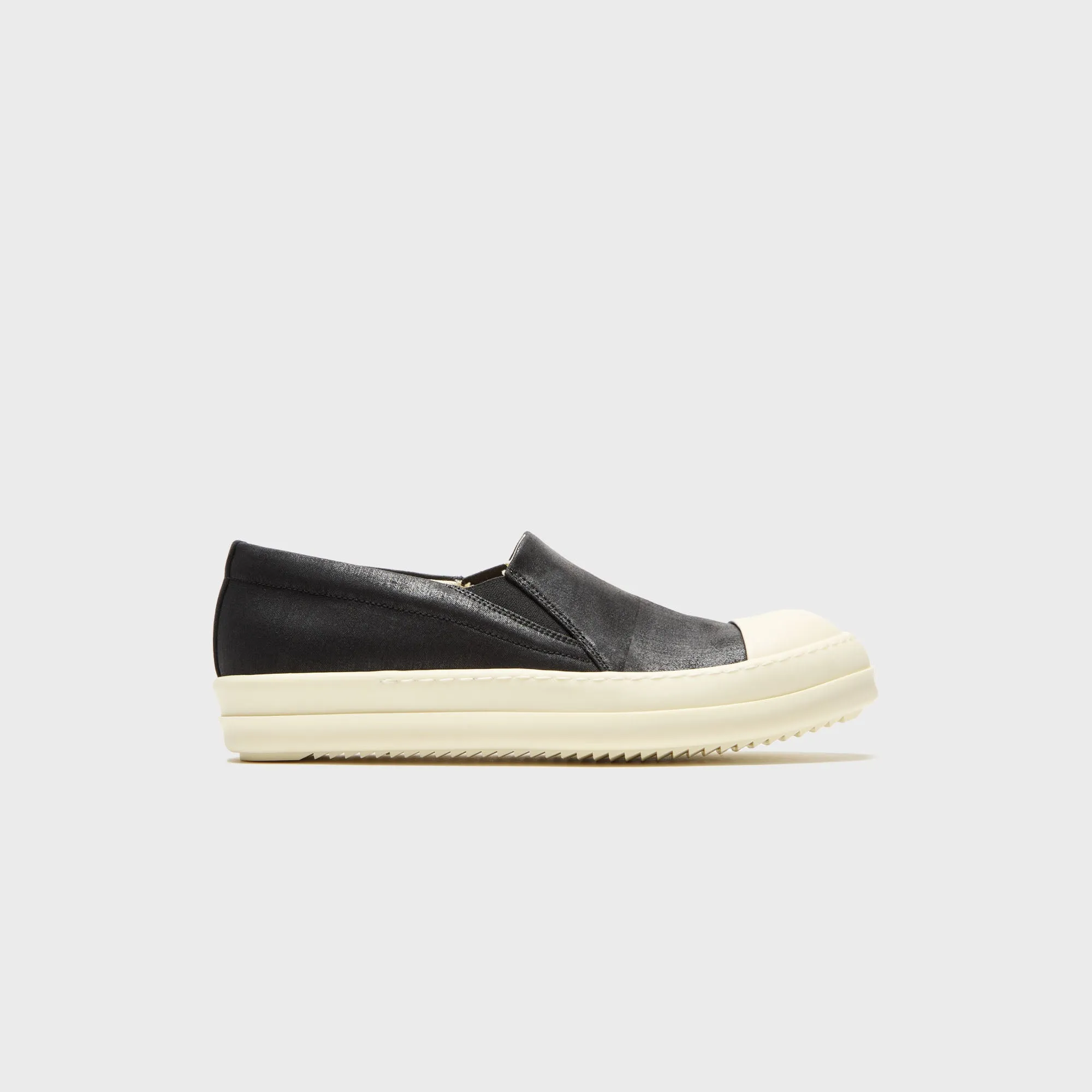 Arch-Support Feature Ice Cream Rick Owens Boat Sneaks Scarpe - Denim Black / Milk / Milk