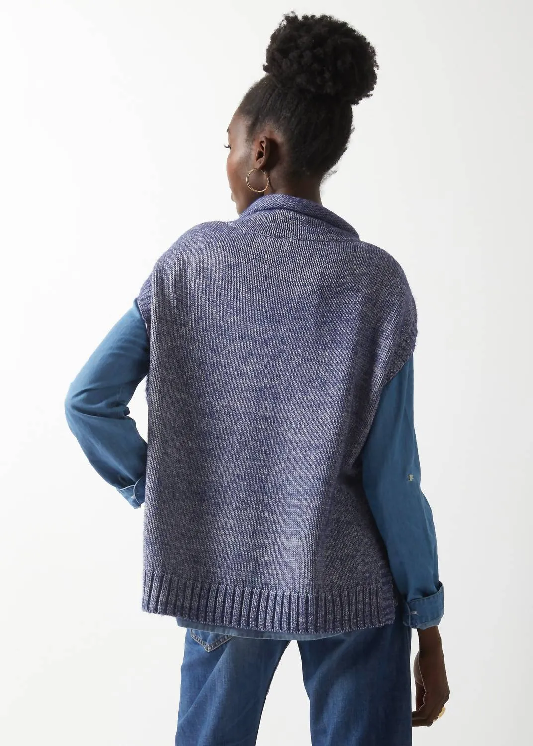 Mouline Poncho En Bleu Marine