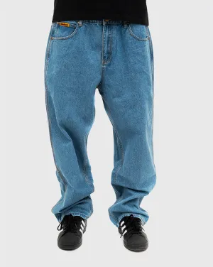 Butter Goods Relaxed Denim Jeans - Washed Indigo Solid Sleeve
