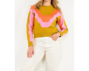 Pull tricoté multicolore en mousse