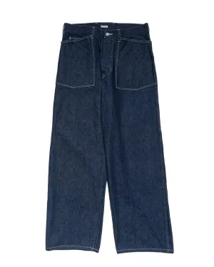 Phigvel Mil Denim Fatigue Trousers Indigo Comfort Concept Synthetic Fabric