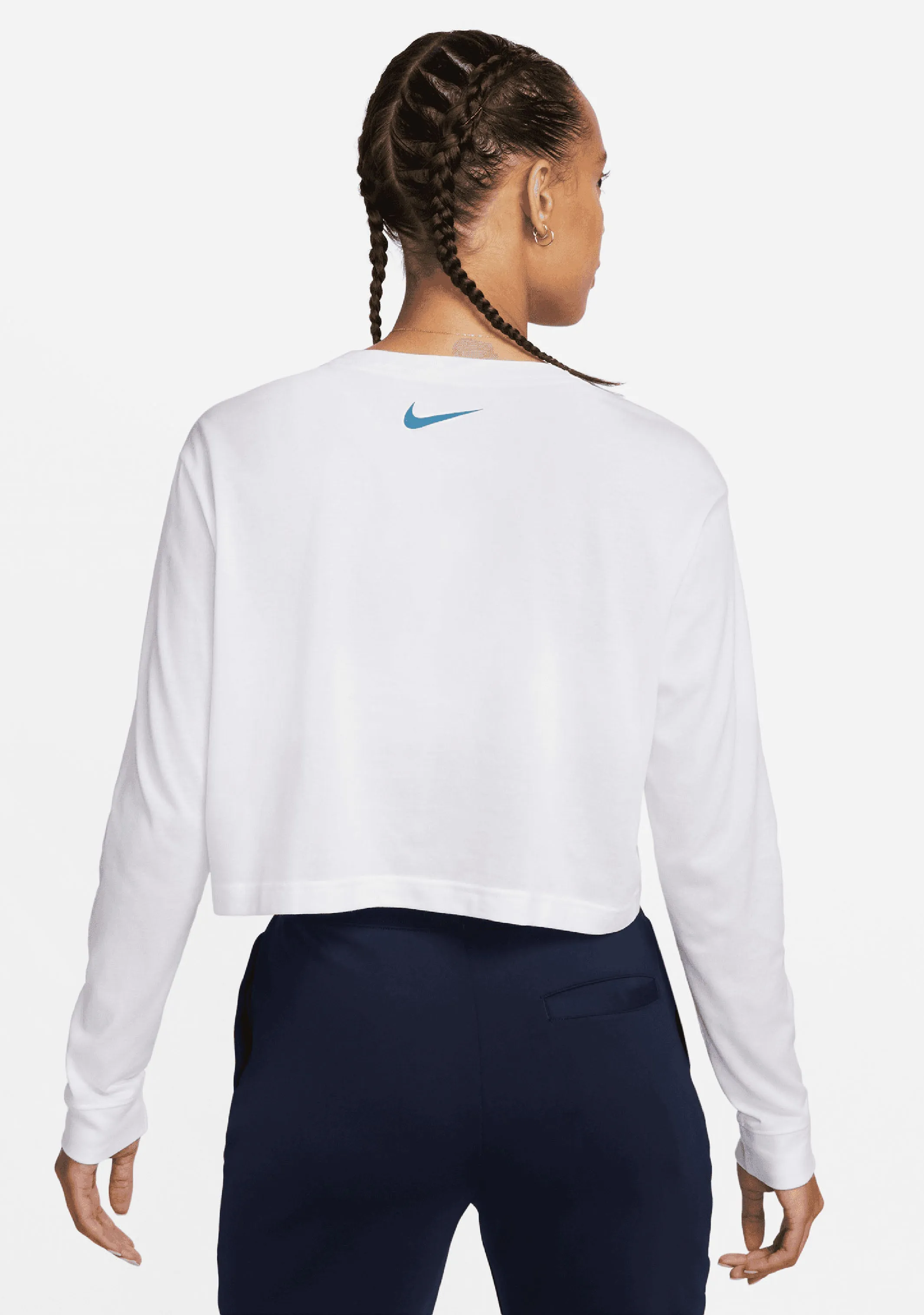 Breathable Inner Lining Material Nike Womens Dri-Fit Long Sleeves Slam Tee