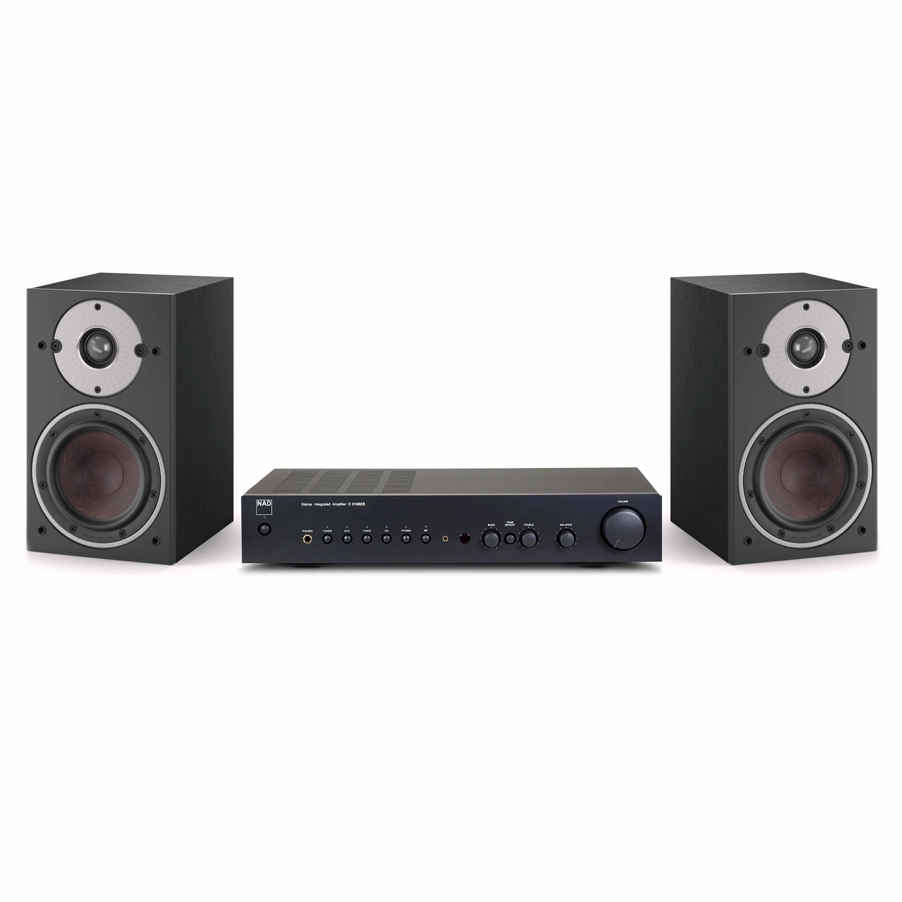 NAD: C316BEE V2 Amp   Dali Oberon 1 Speakers Analog Listening Package (TTL Custom)