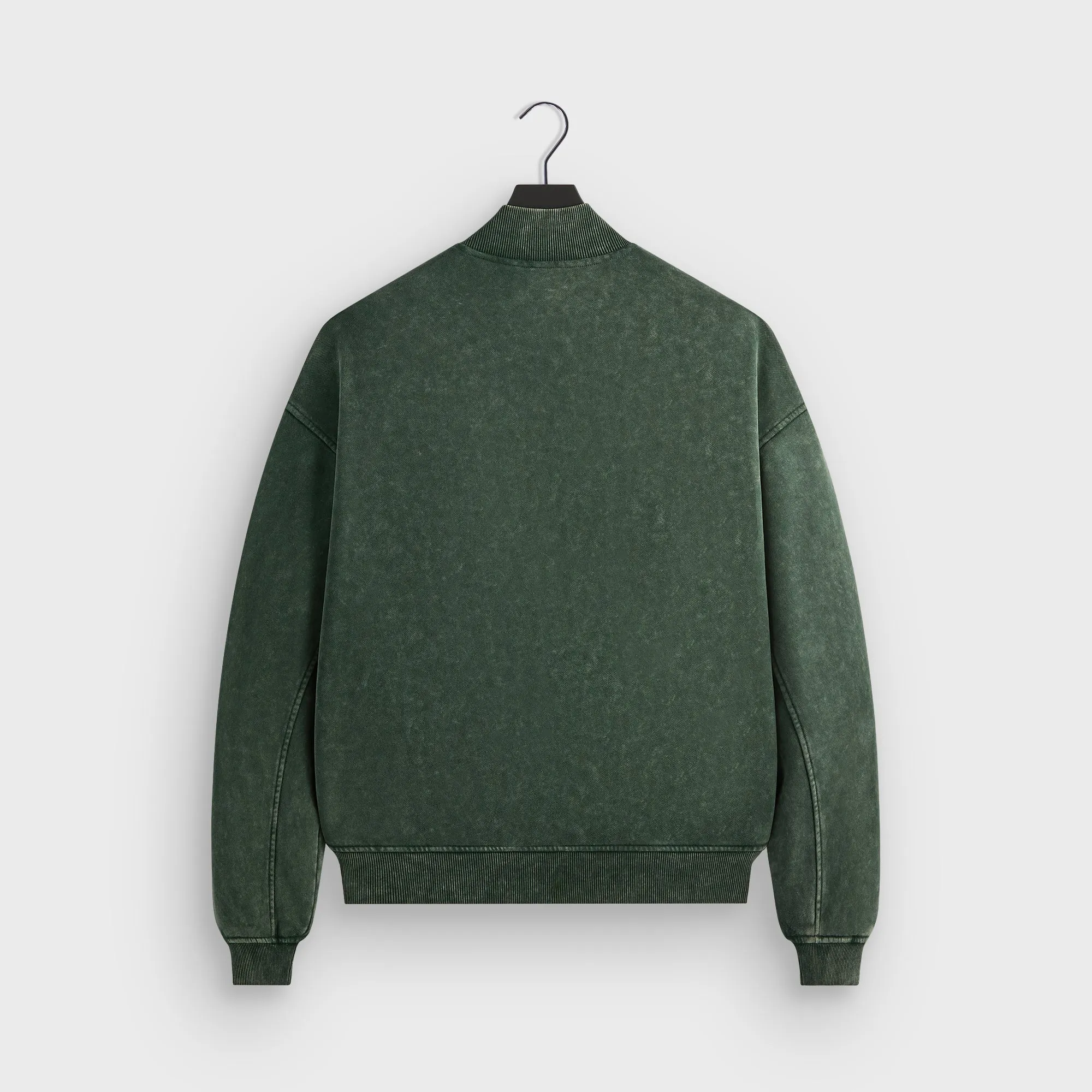 Kith Antique Wash Avery Bomber Jacket - Stadium Mock Neck Waist Comfortable Elastic Elastic Elastic Quick Drying