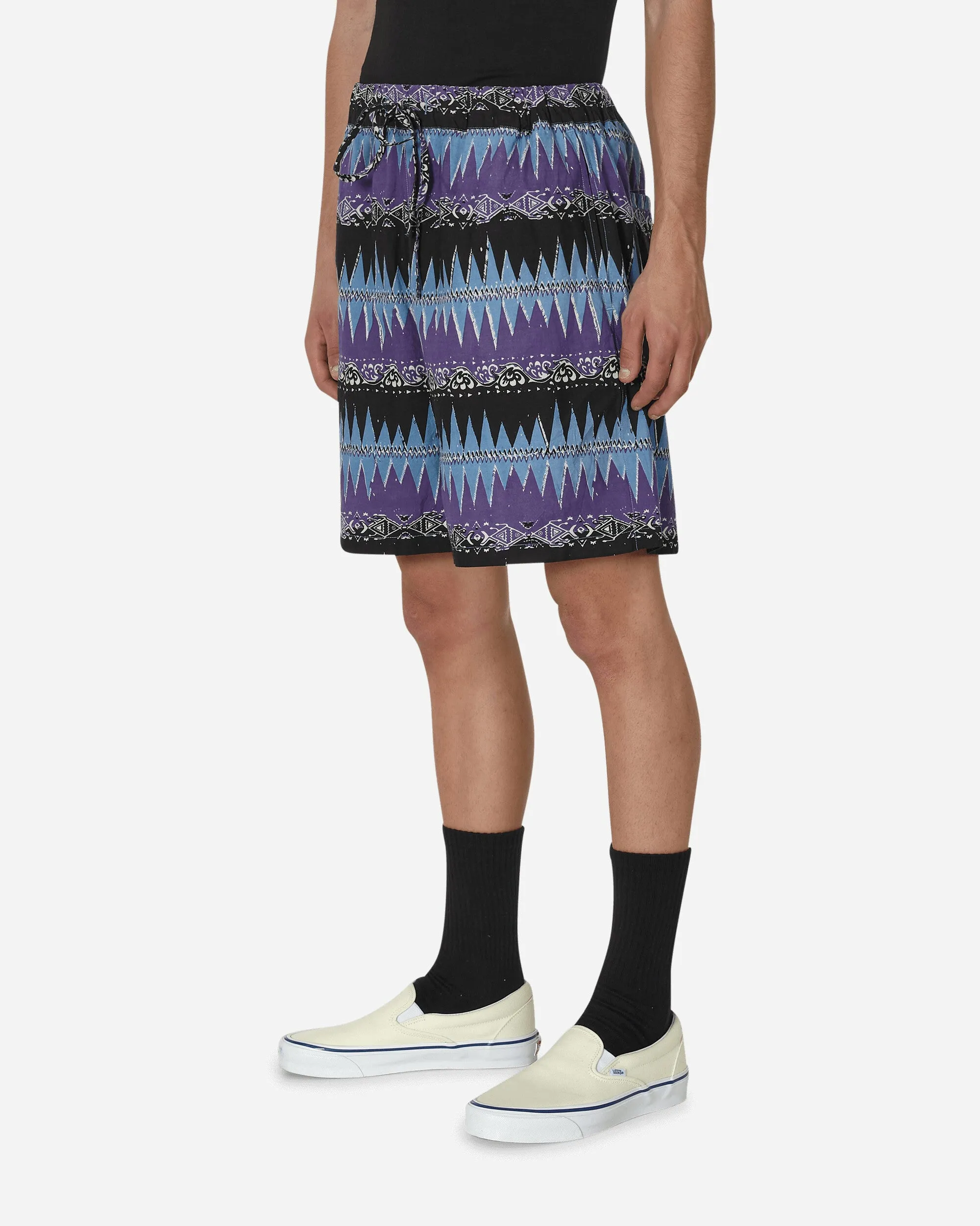 Three-Quarter-Sleeve Jaipur Shorts Purple