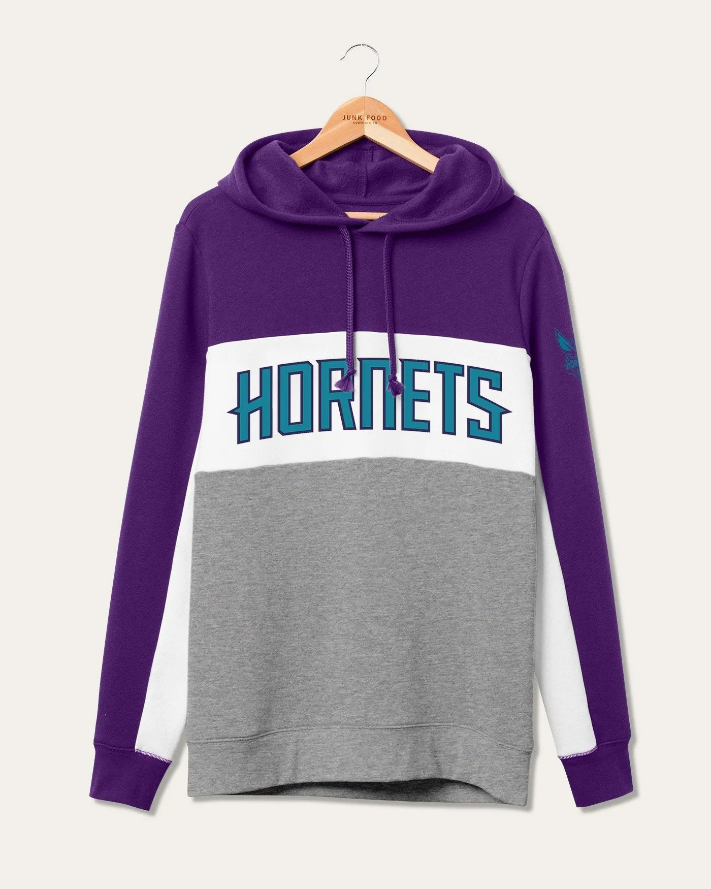 Pull à capuche colorblock des Charlotte Hornets de la NBA