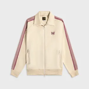 Needles Track Jacket Poly Smooth - Ivory Easy-Use Closure Golf Wear Design