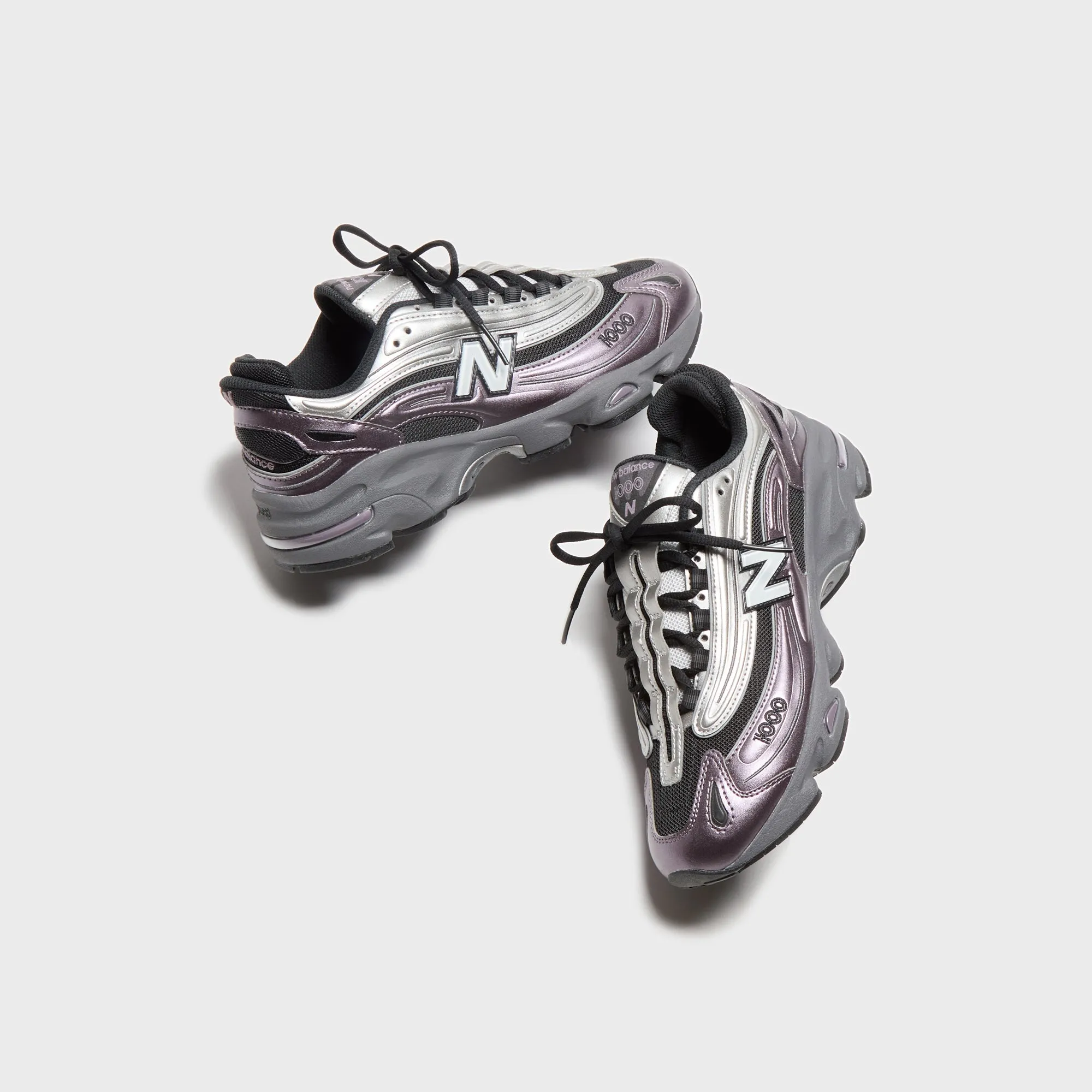HookAndLoop Comfort Padding For Midsole New Balance M1000 - Metallic Silver / Dark Ice Wine / Black