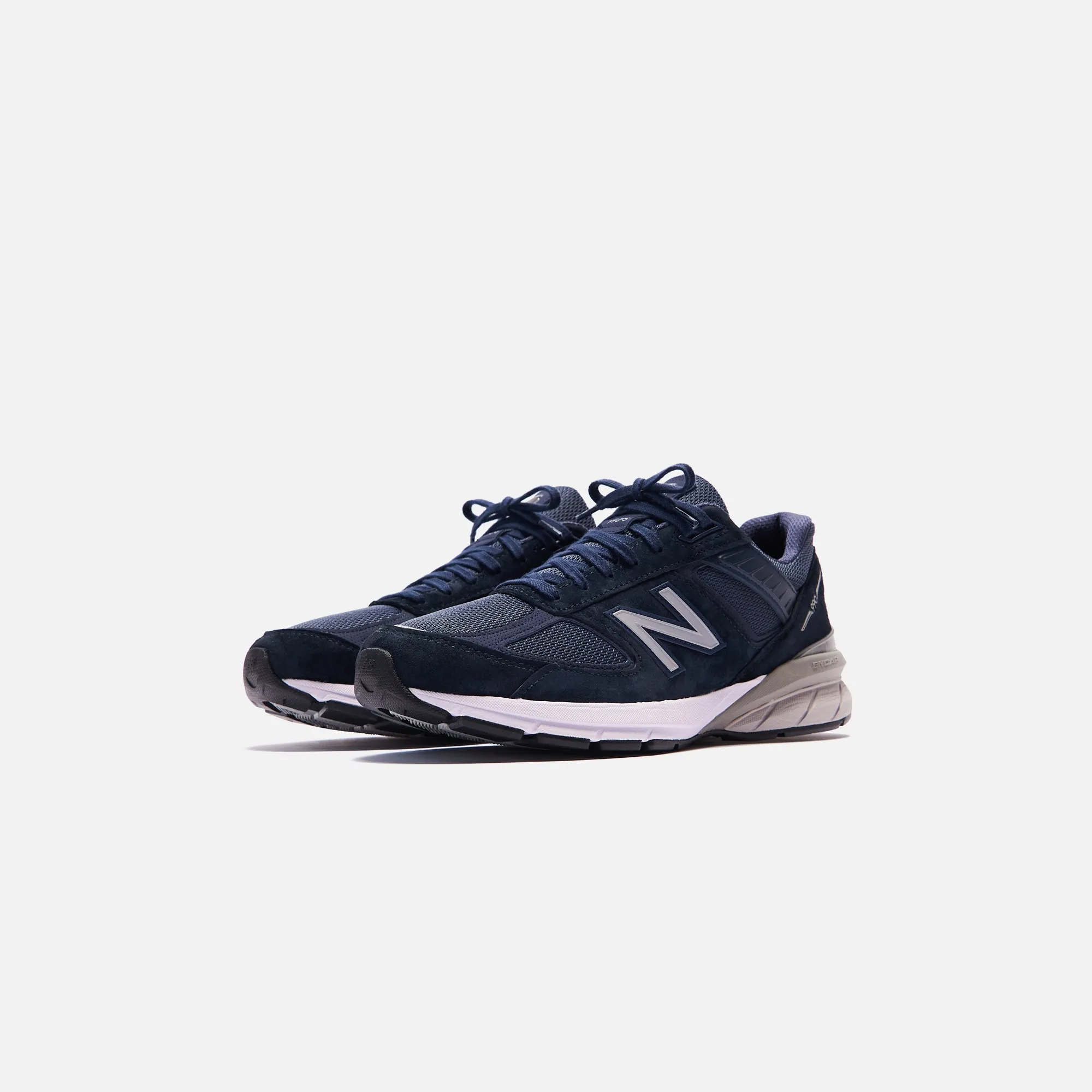 New Balance Made In Usa 990 V5 - Navy / Silver EVA Material Design Combat Boot Strap