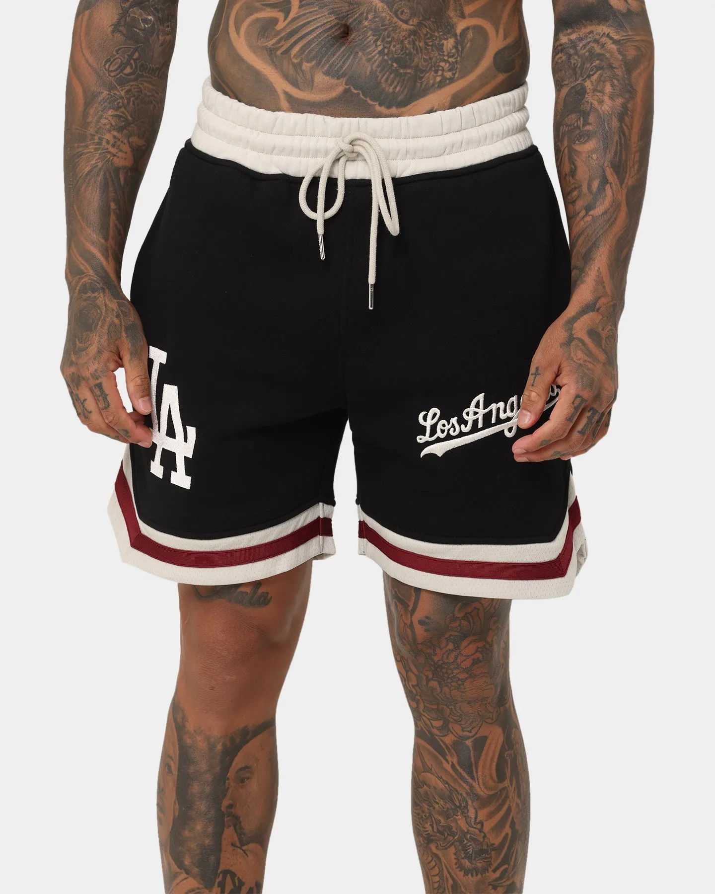 New Era Los Angeles Dodgers Shorts en Polaire Ball Noir/Pierre