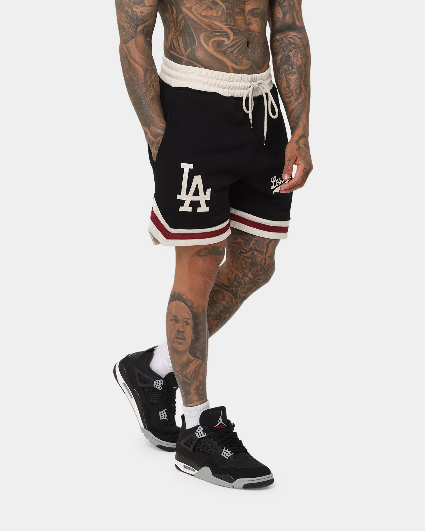 New Era Los Angeles Dodgers Shorts en Polaire Ball Noir/Pierre