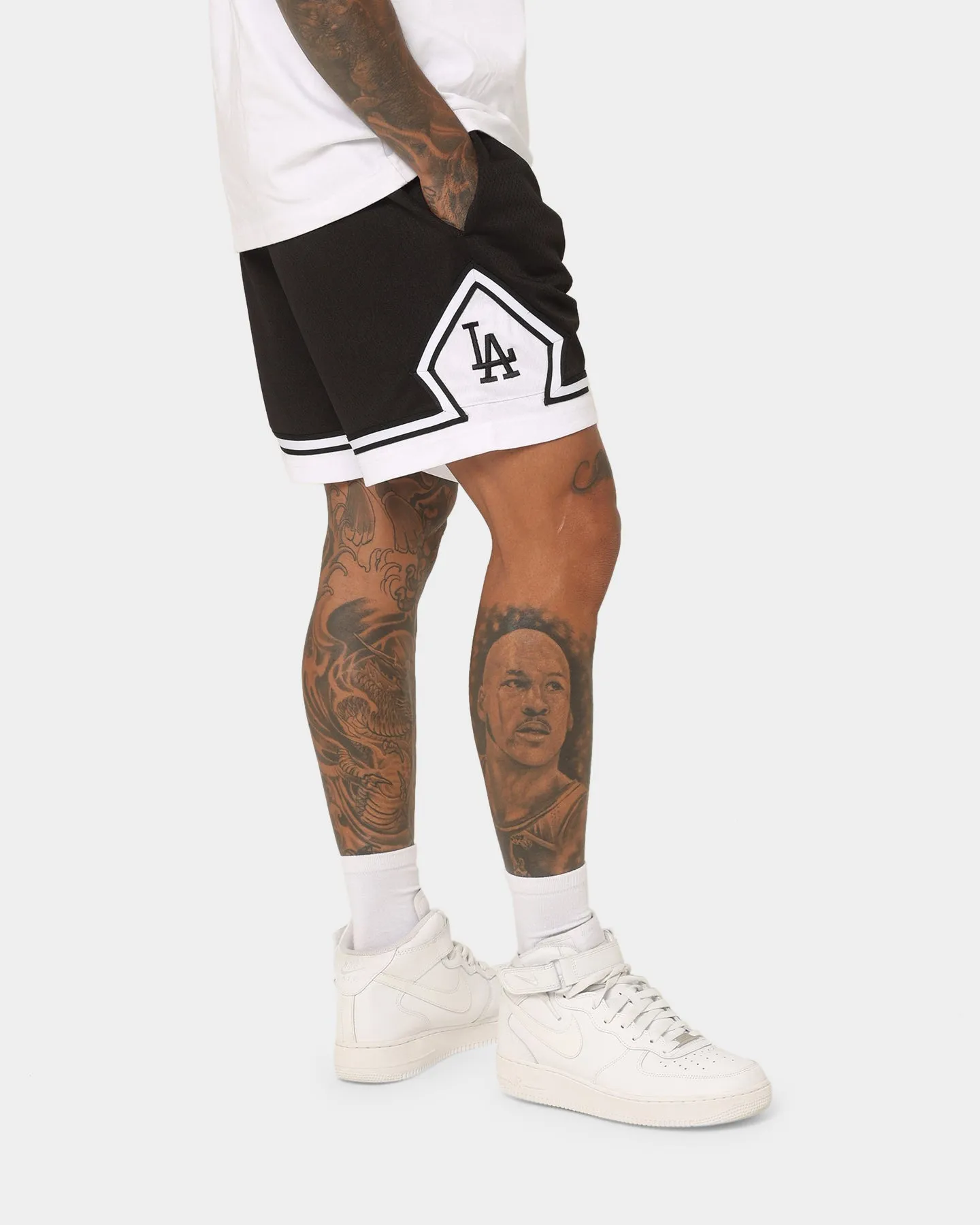 New Era Los Angeles Dodgers Shorts en Maille Noir