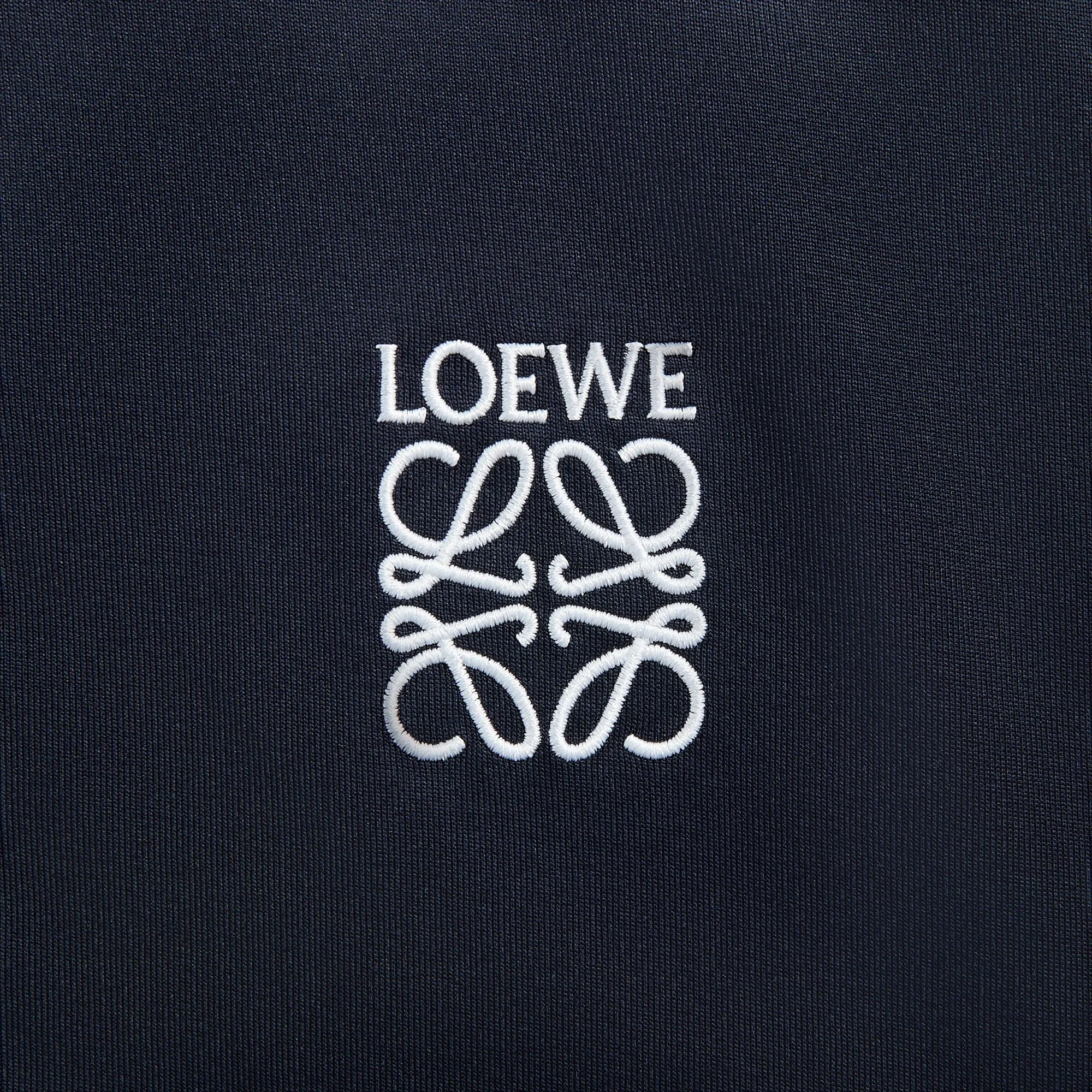Loewe Tracksuit Jacket - Dark Navy Hood With Loose Fit Materials Flare Jeans