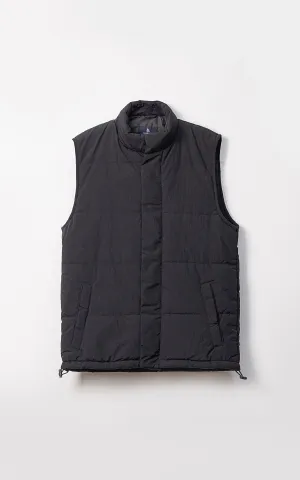 Soft And Smooth And Comfortable Interior Visualizing Sleeveless Quilted Jacket Black