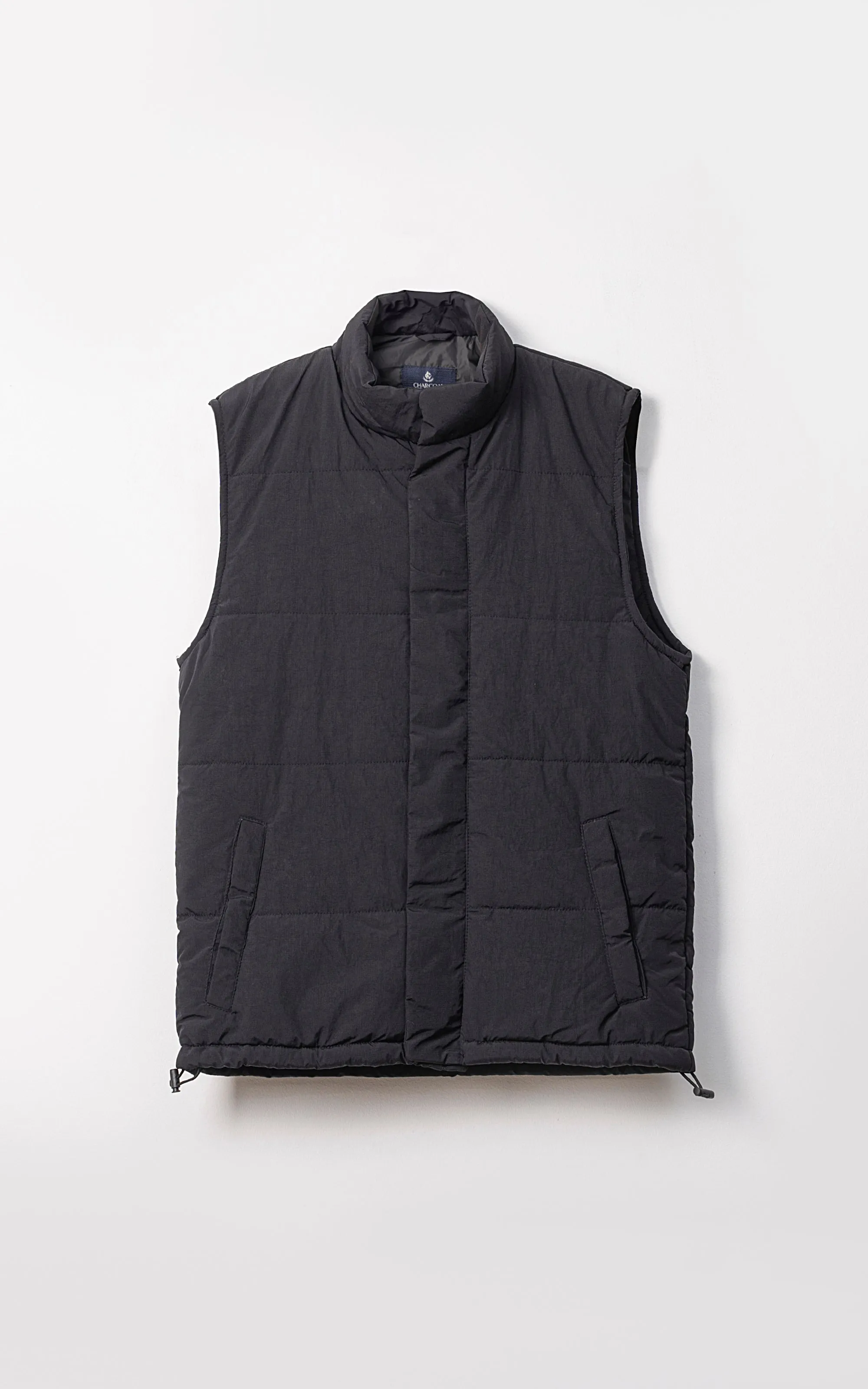 Soft And Smooth And Comfortable Interior Visualizing Sleeveless Quilted Jacket Black