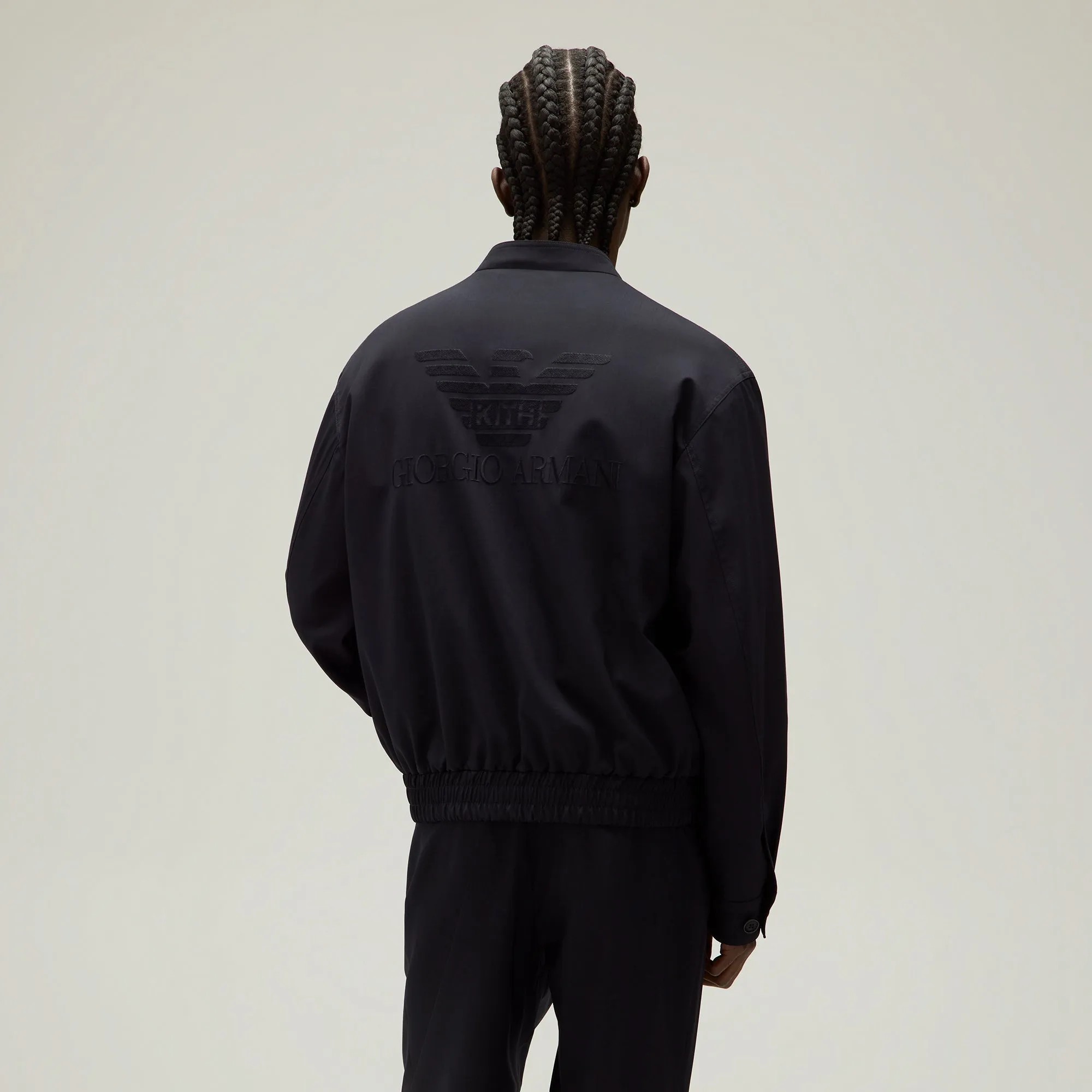Giorgio Armani & Kith Collarless Bomber Jacket - Admiral Windbreaker