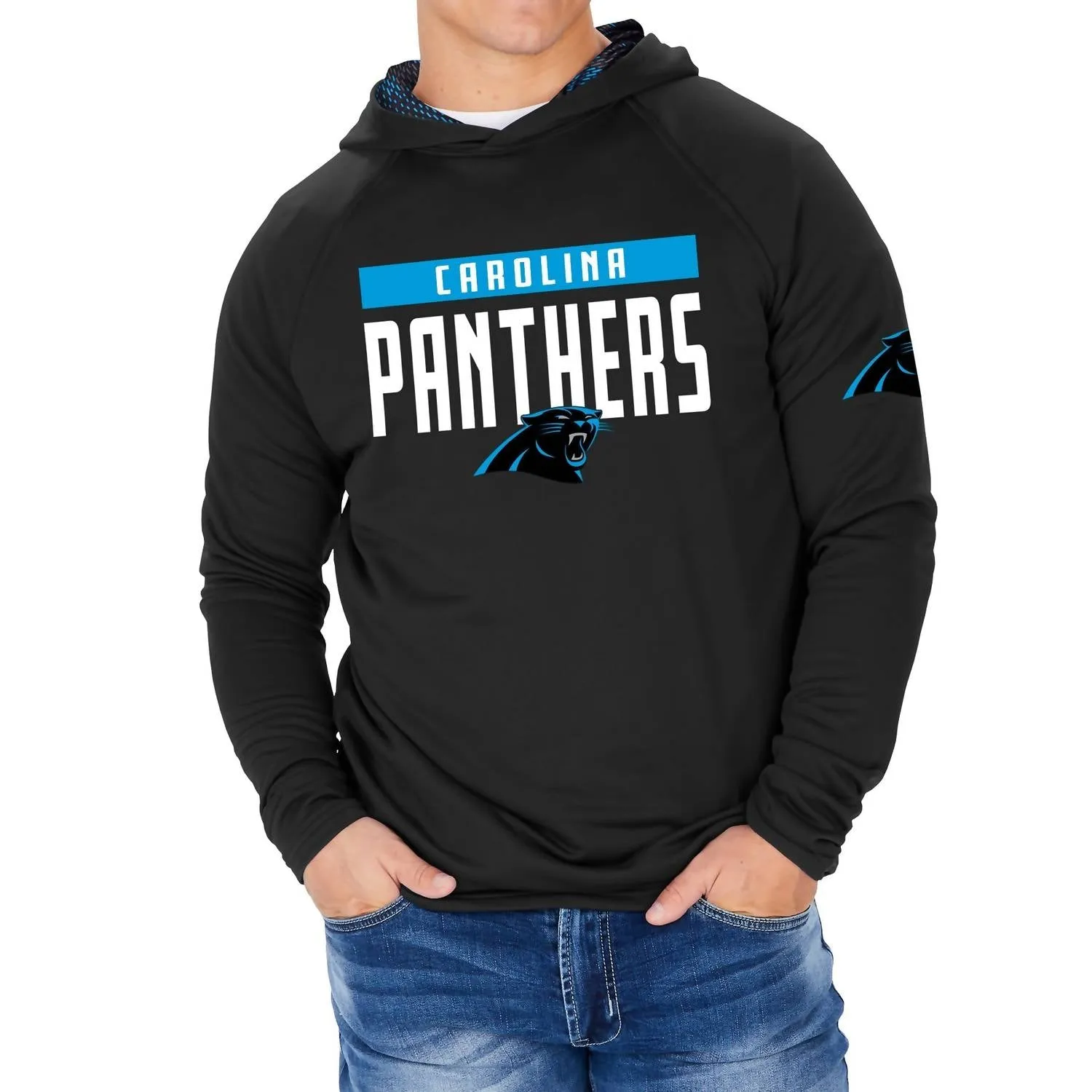 Pull à capuche aux couleurs de l'équipe des Panthers de Caroline en noir