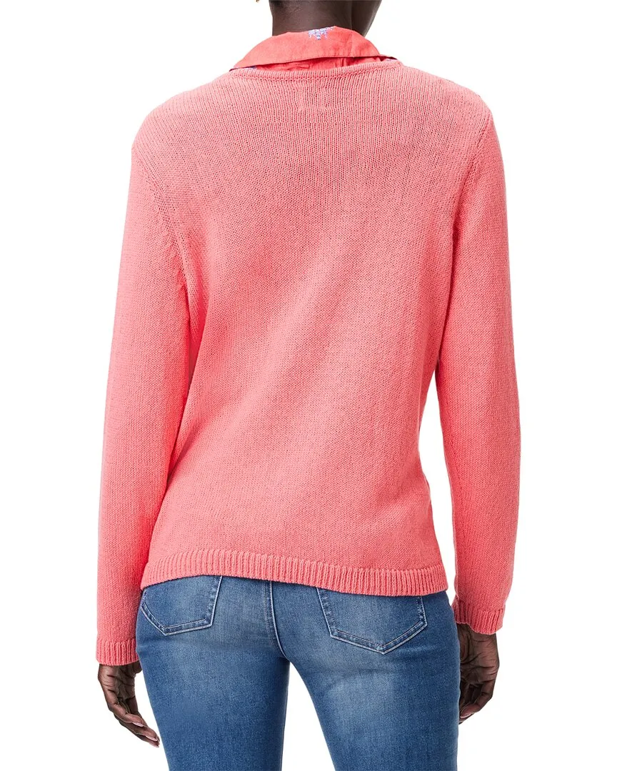 Pull en coton cordé doux NIC ZOE à col en V
