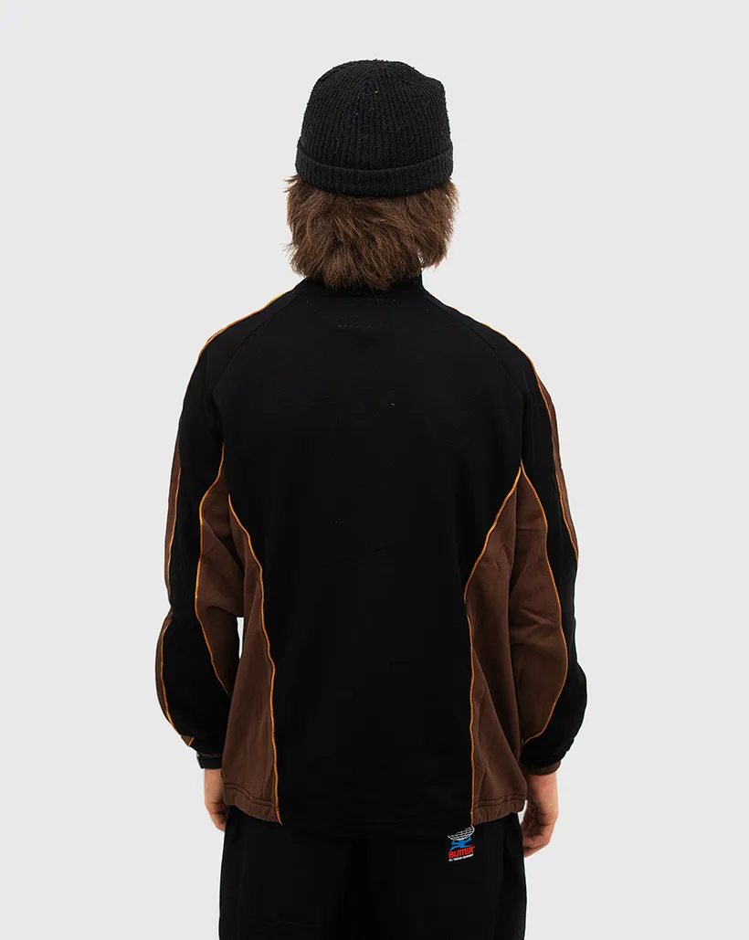 Roller Skating Socks Butter Goods Outline Zip Thru Jacket - Black/Chocolate