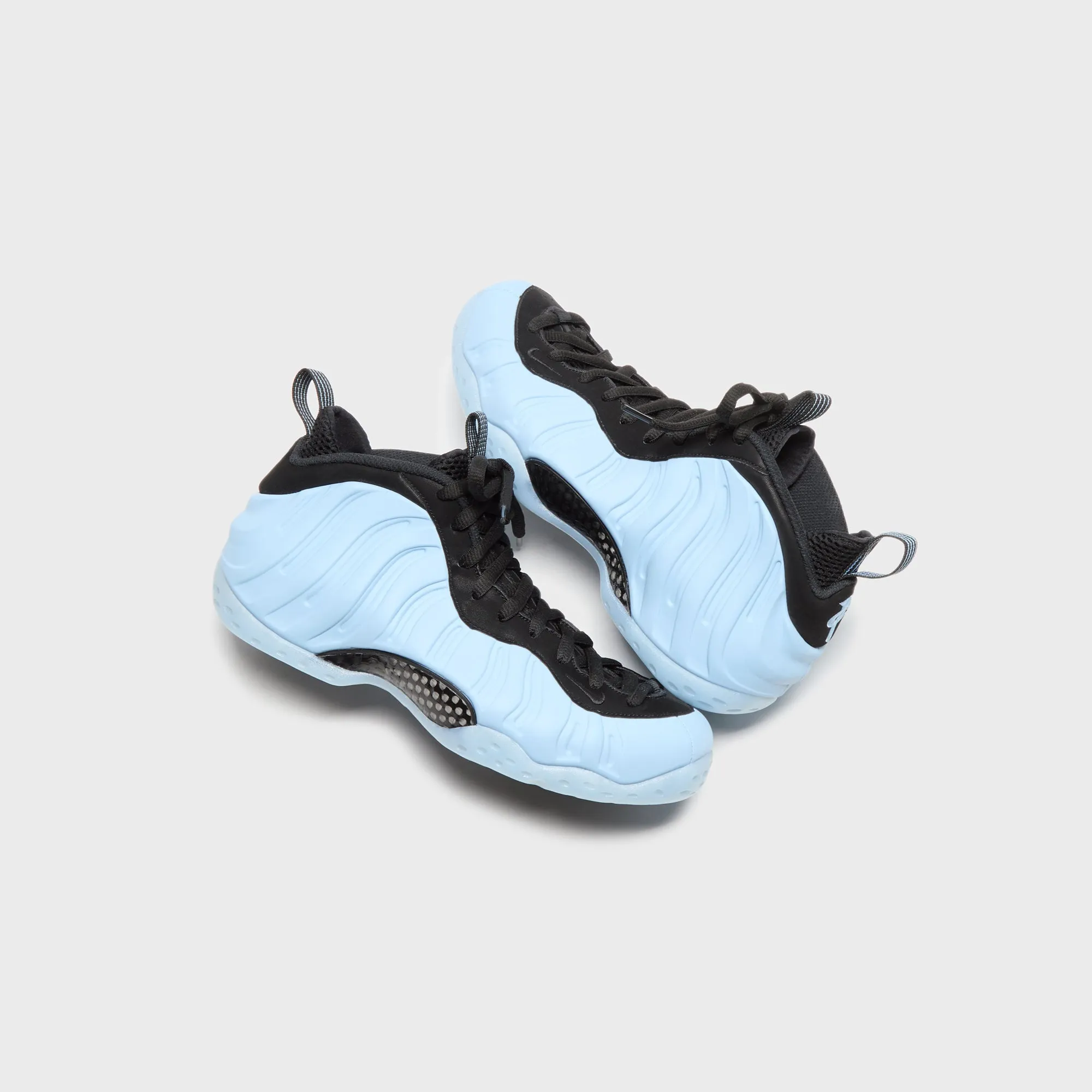 Comfort Flexibility Degree Shock Absorbing Design Nike Air Foamposite One - Psychic Blue / Black