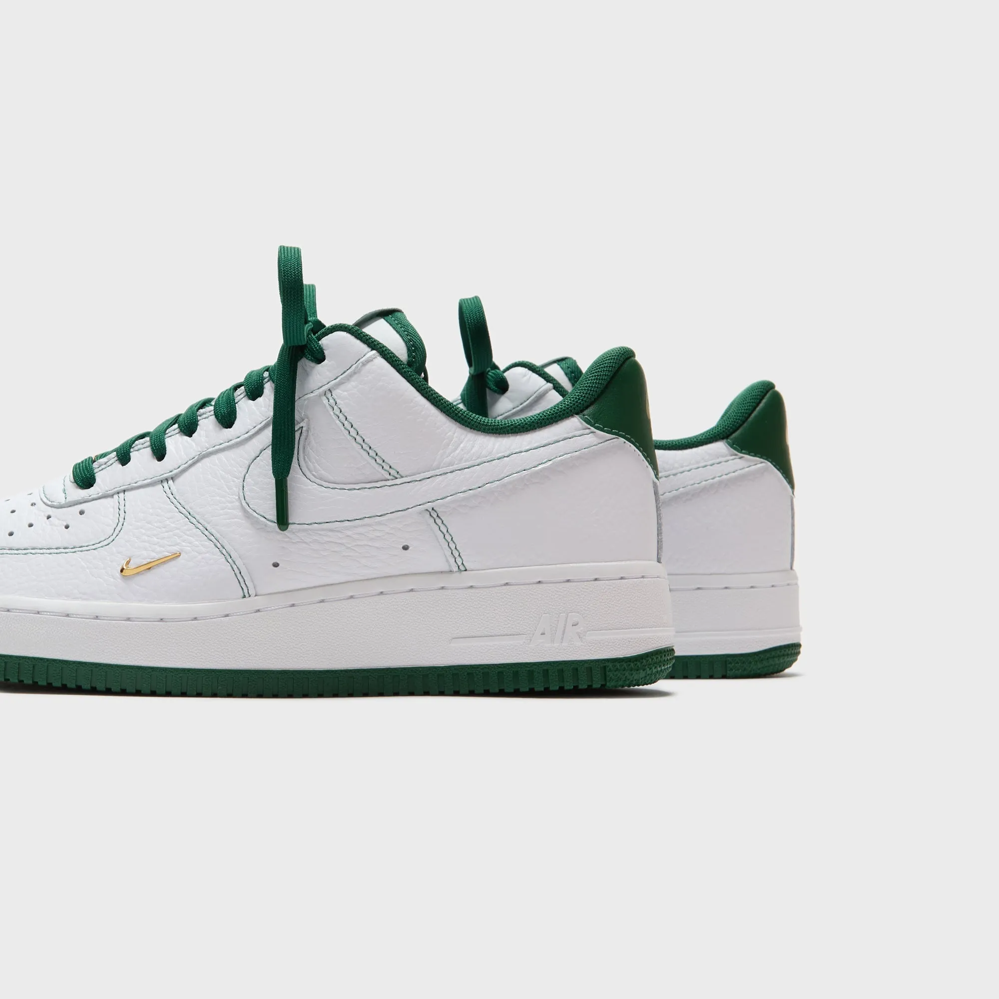 Nike Air Force 1 '07 - Mini Jewel White / Gorge Green / Metallic Gold Anti-Static Strap Reinforced Toe Area Design