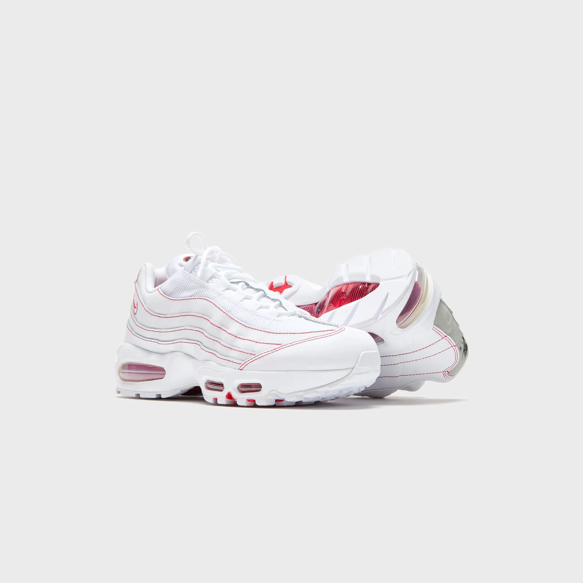 Ankle Strap Heel Anti-Slip Factor Ensemble Nike Air Max 95 Og - White / University Red / Wolf Grey