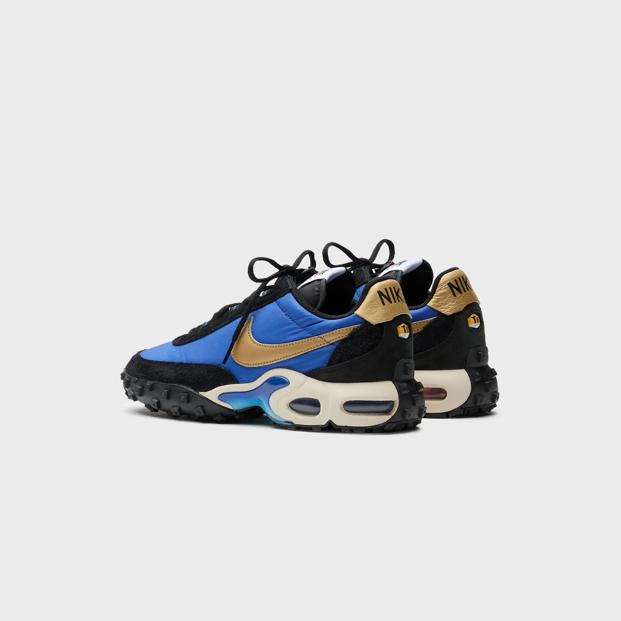 Breathable Interior Flexible Midsole System Nike Air Max Waffle Sp - Hyper Blue / Metallic Gold