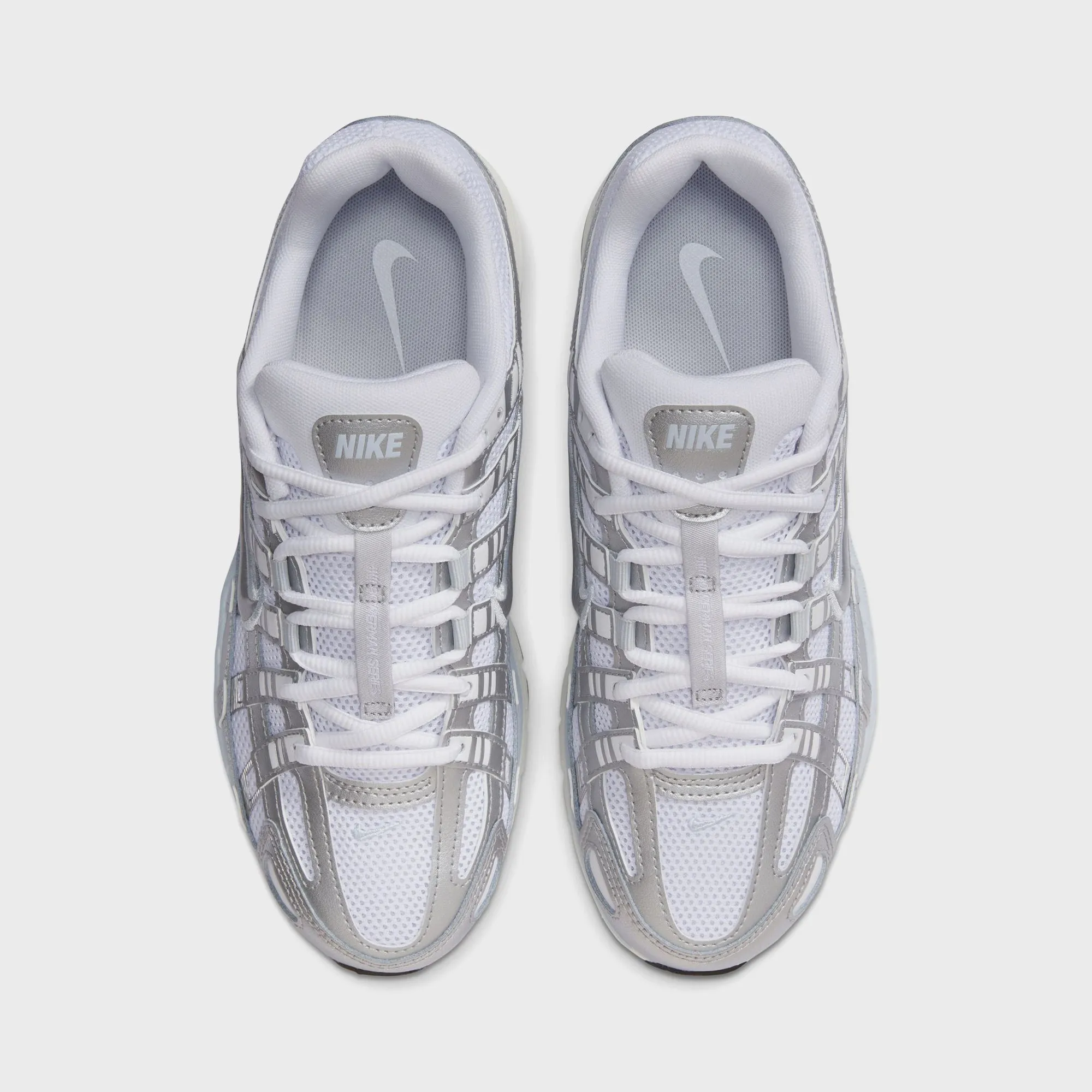 Buttoned Straps Heels Slip-On Character Value Nike P-6000 - White / Metallic Silver / Blue Tint / Sail