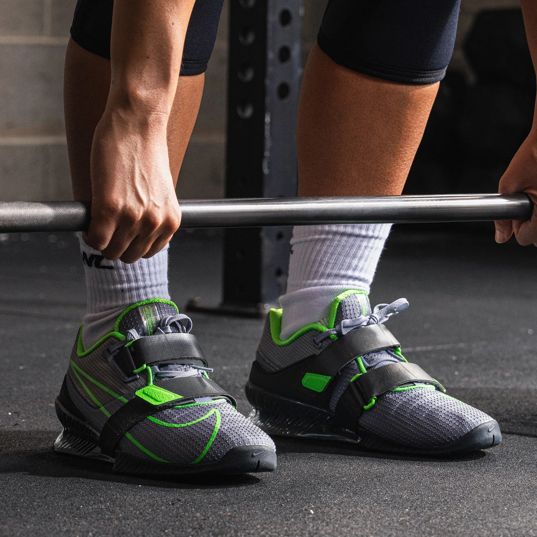 " "" Comfortable Buckle Sandal Nike - Romaleos 4 Weightlifting Shoes - Ashen Slate/Green Strike-Anthracite