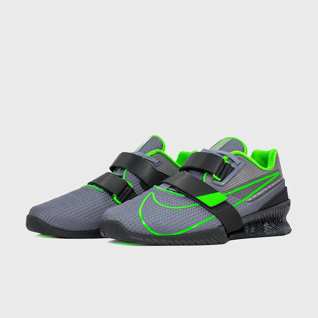 Self-Leveling Nike - Romaleos 4 Weightlifting Shoes - Ashen Slate/Green Strike-Anthracite